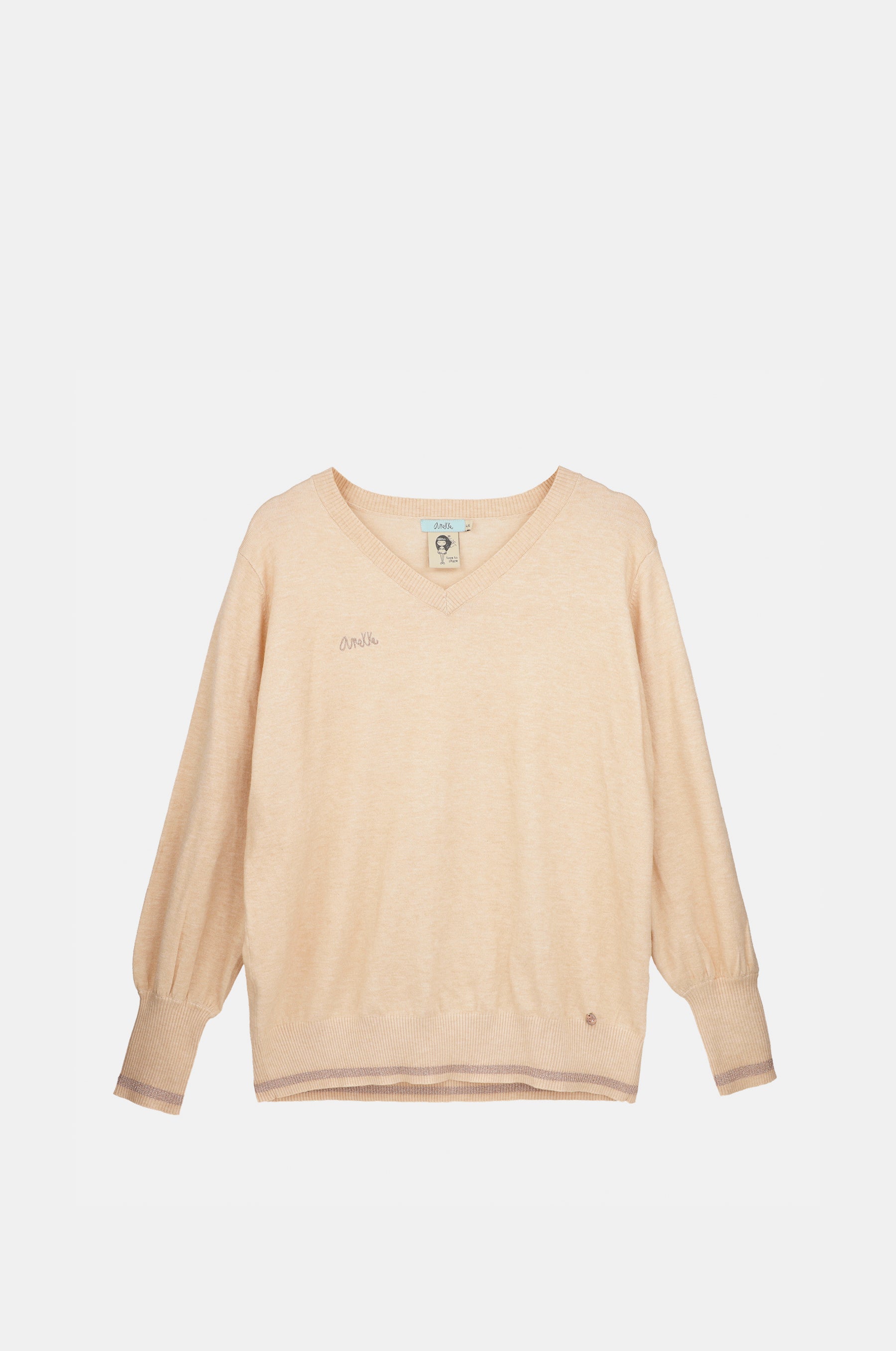Jersey beige cuello pico Shōen