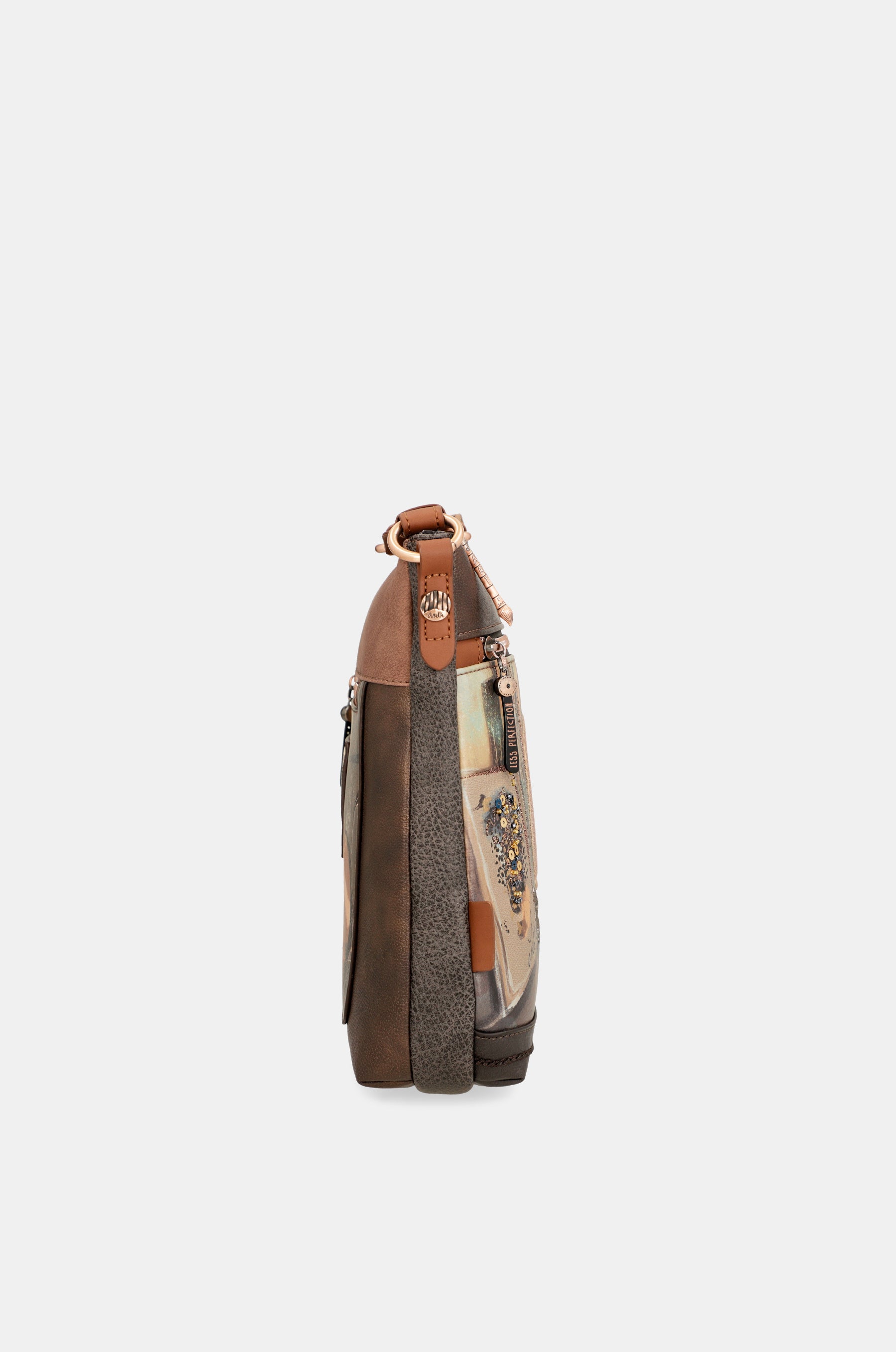 Bandolera marrón mediana Shōen