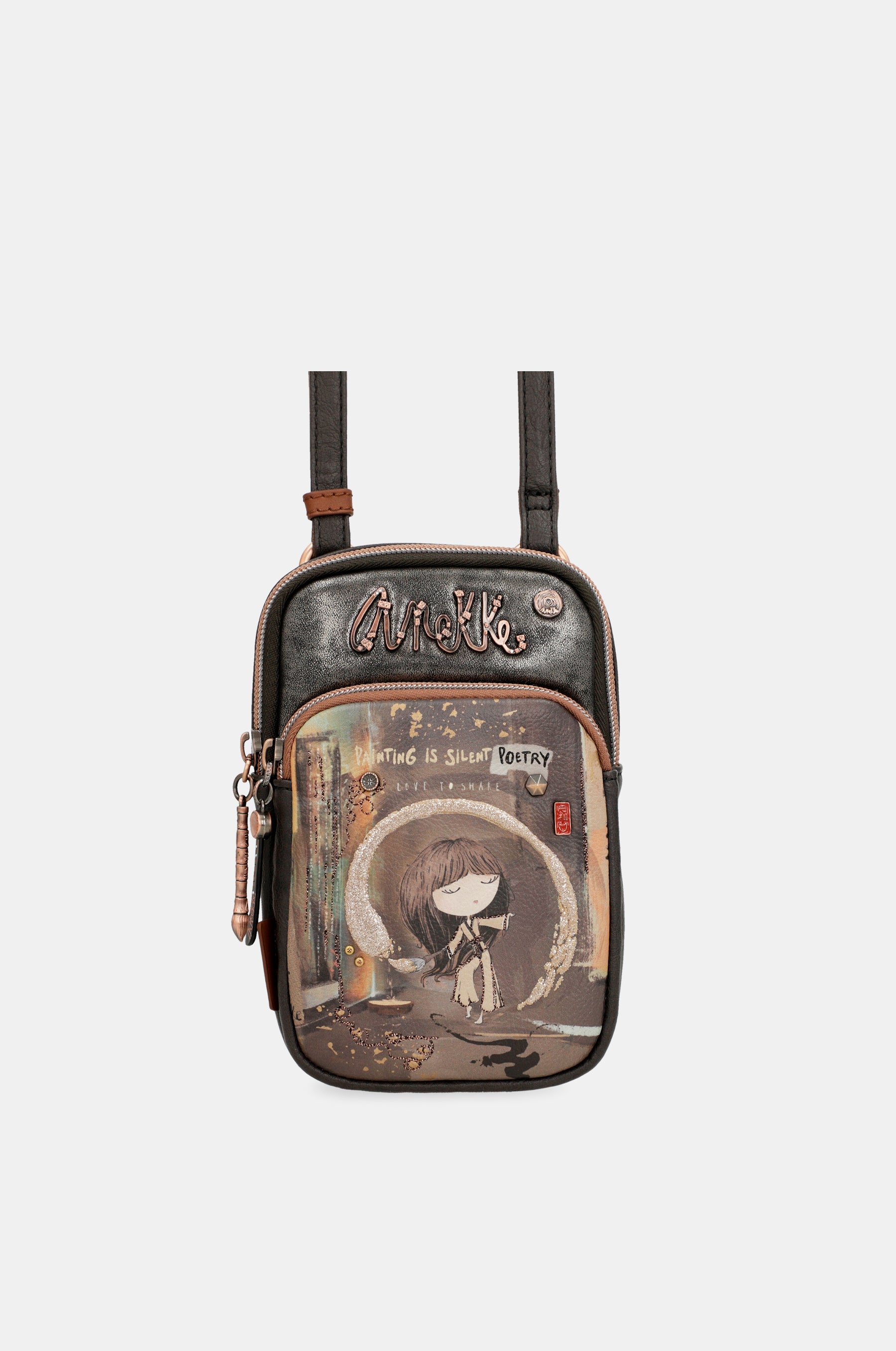 Mini bandolera triple compartimento Shōen