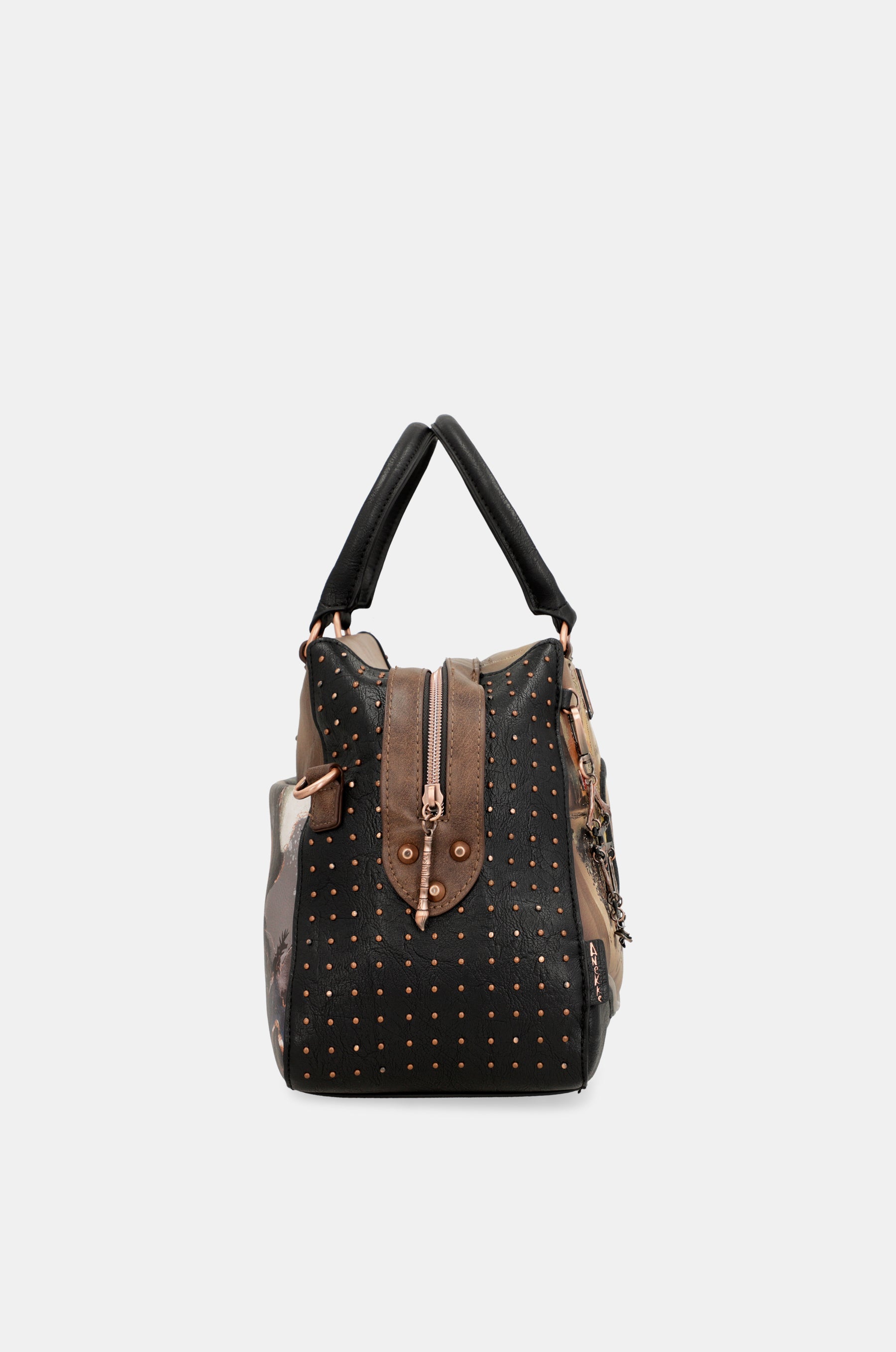 Bolso de asas grande negro Shōen