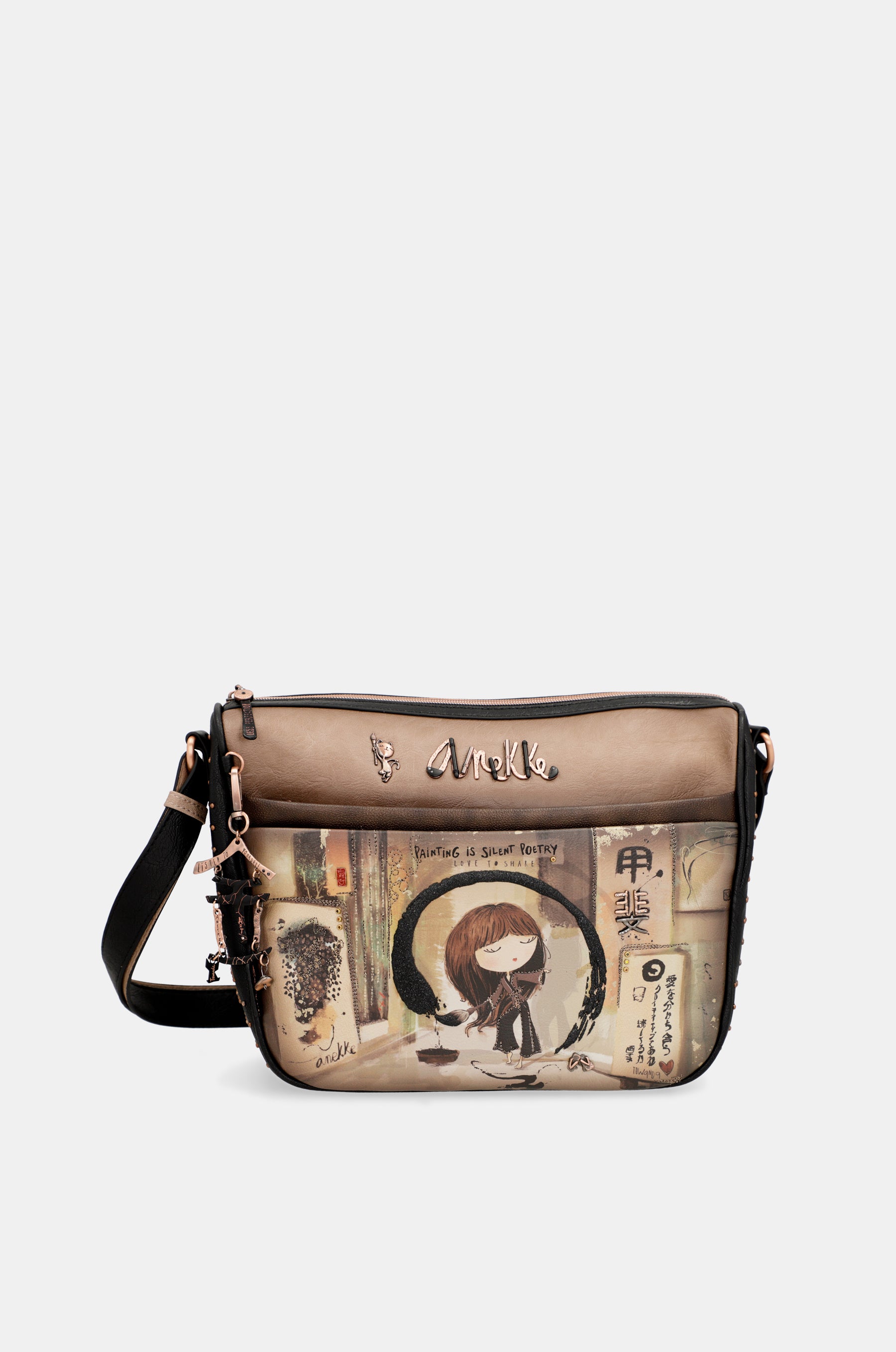 Bandolera grande con bolsillos Shōen