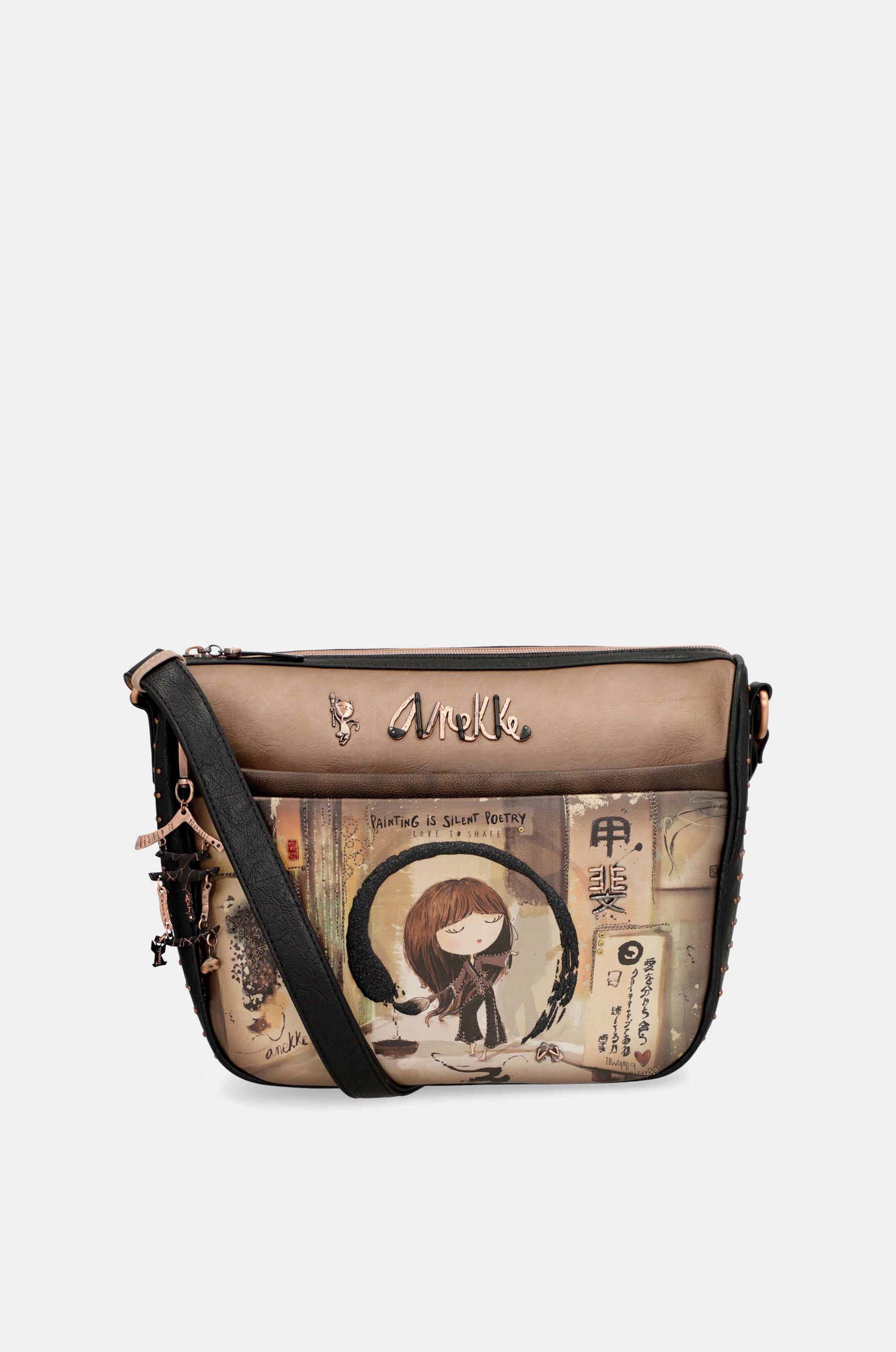 Bandolera grande con bolsillos Shōen