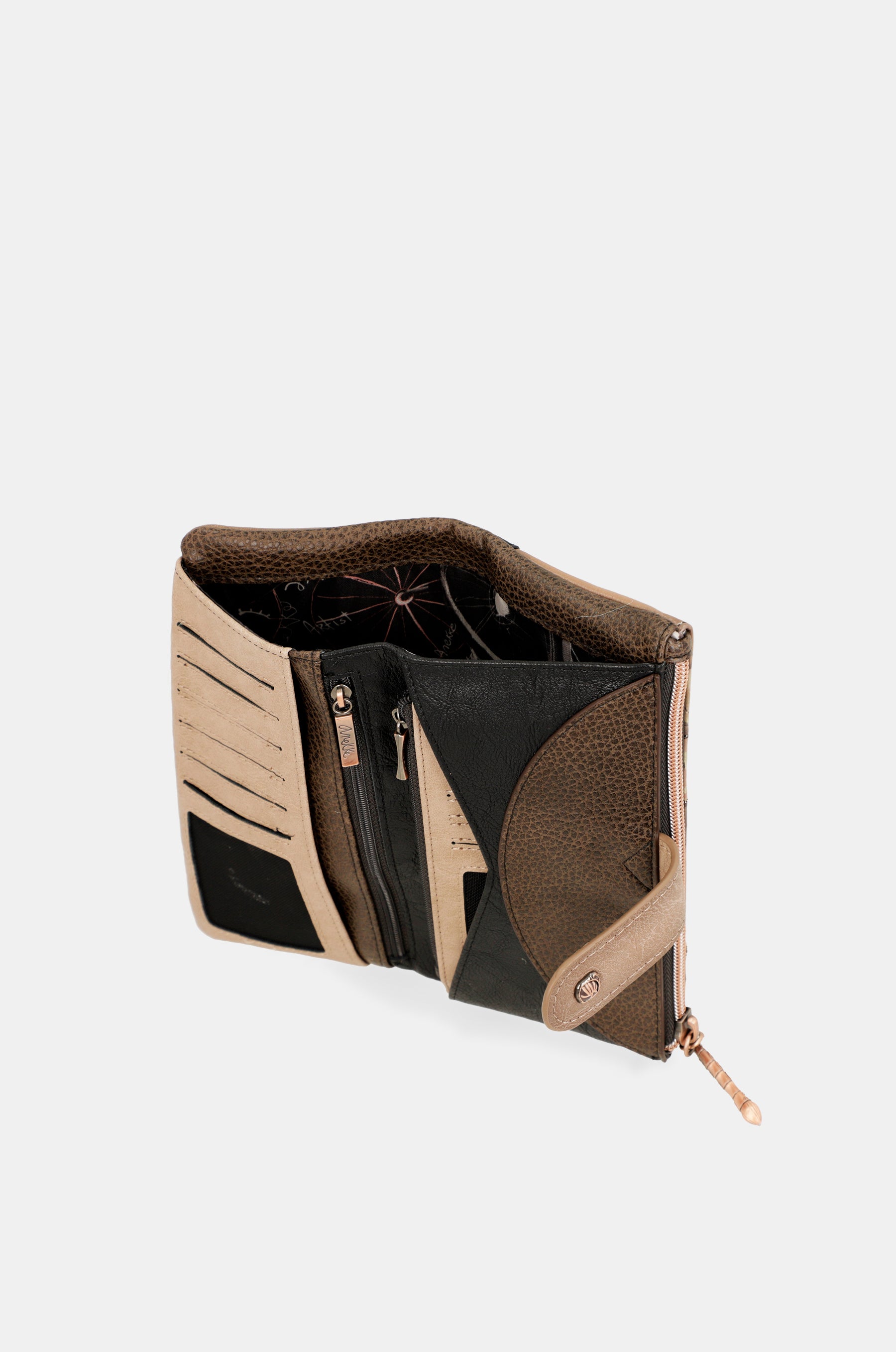 Billetero negro grande flexible RFID Shōen
