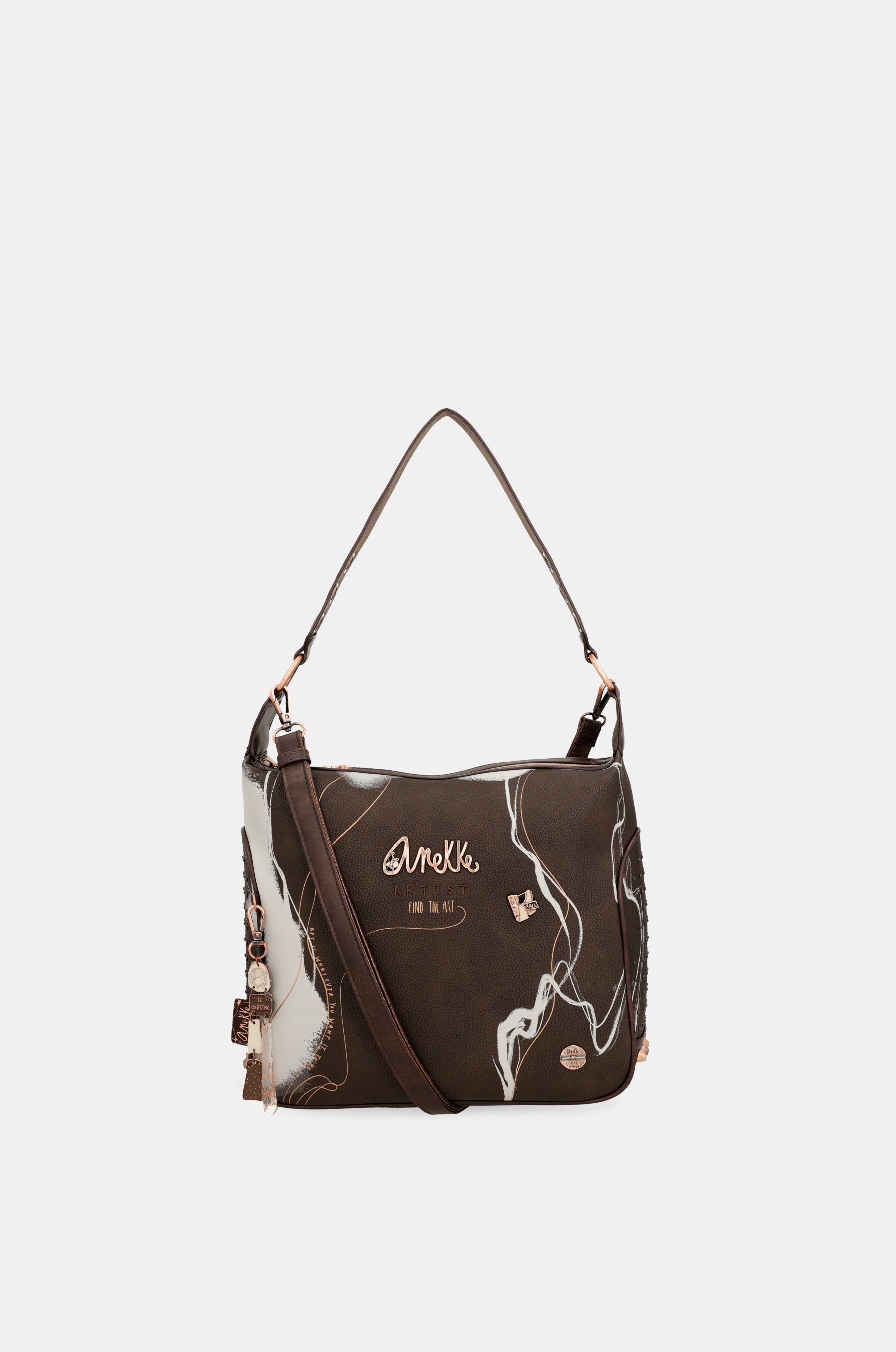 Bolso de hombro marrón Nature Shodō