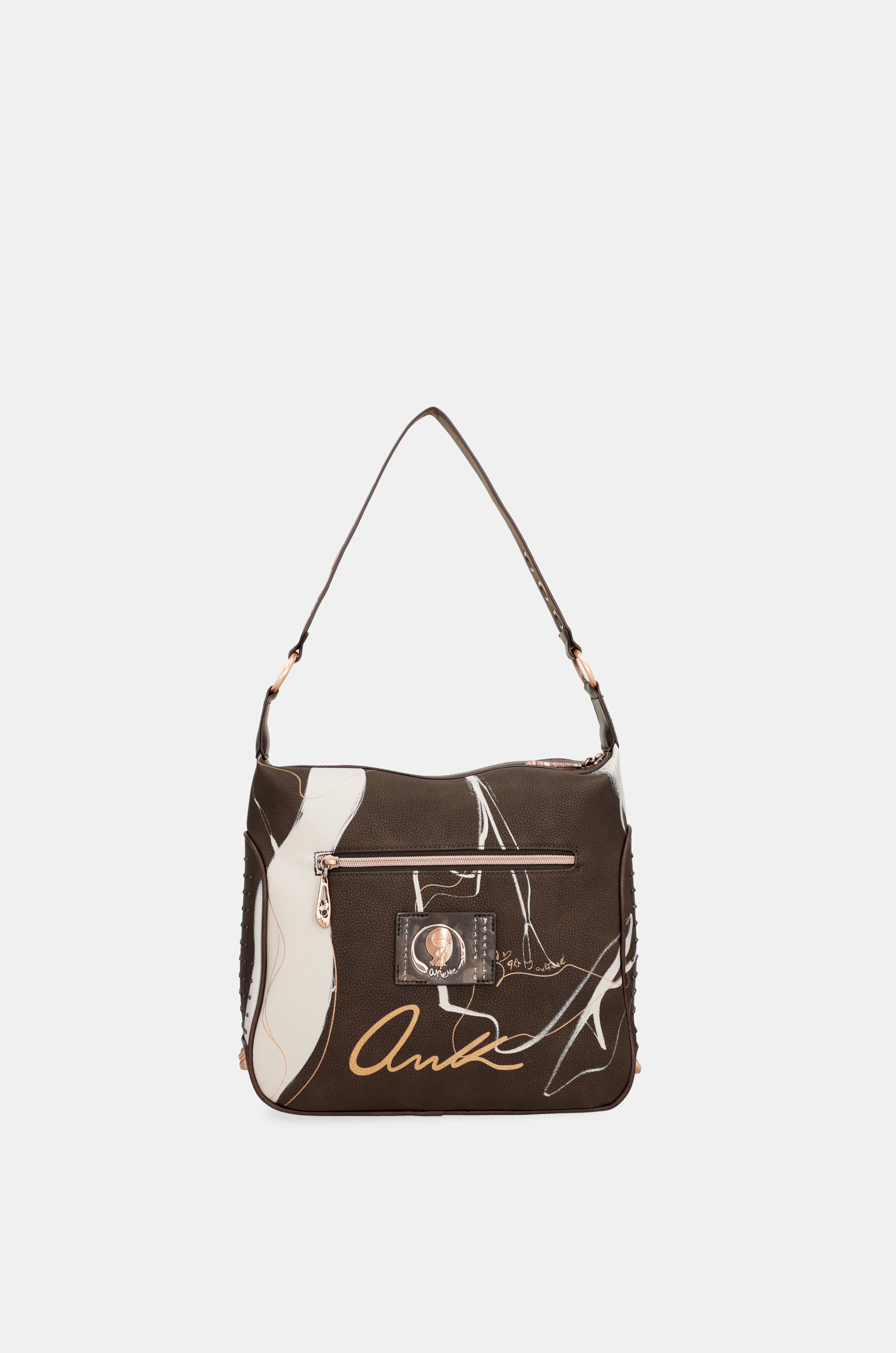 Bolso de hombro marrón Nature Shodō