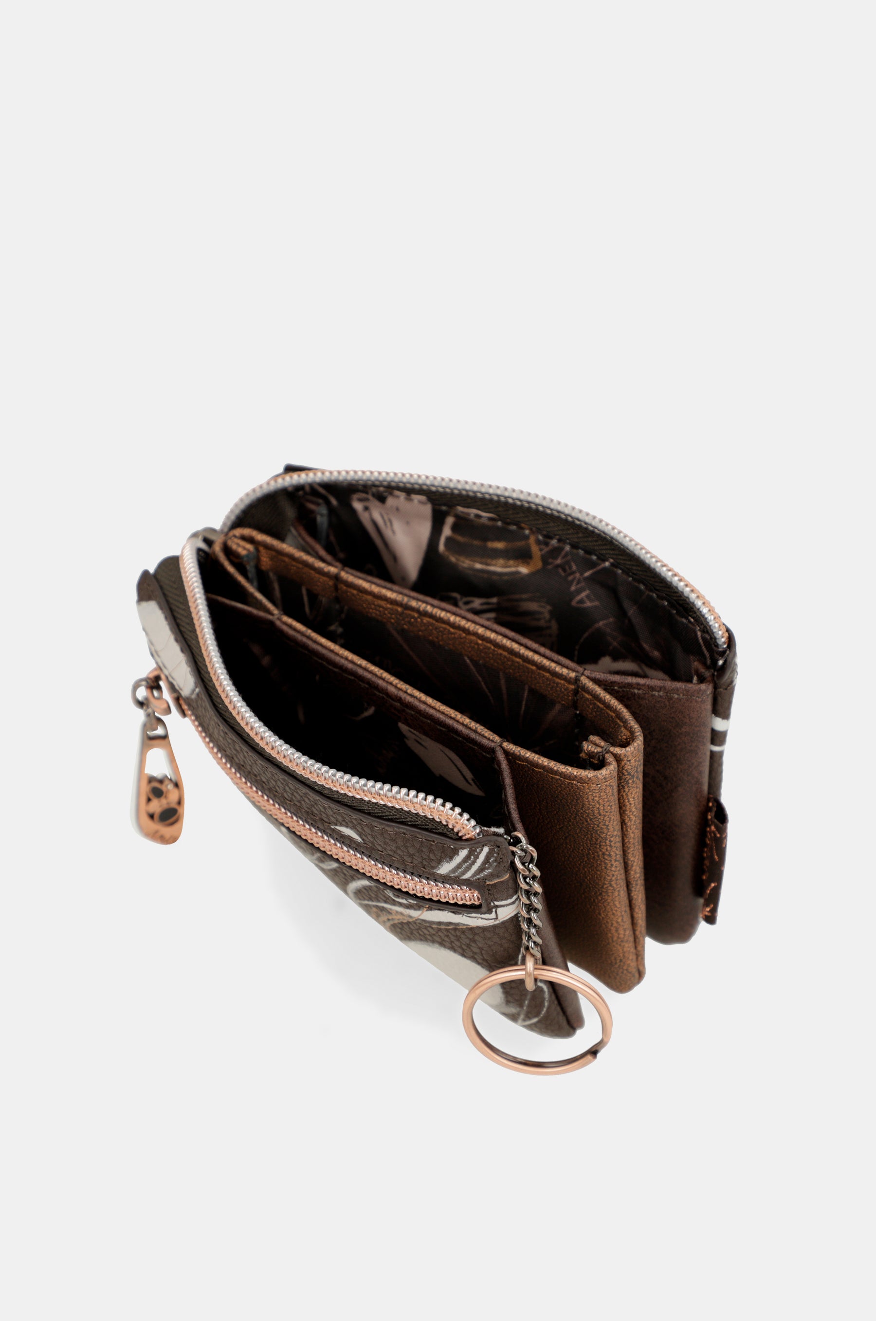 Monedero 3 compartimentos marrón Nature Shodō