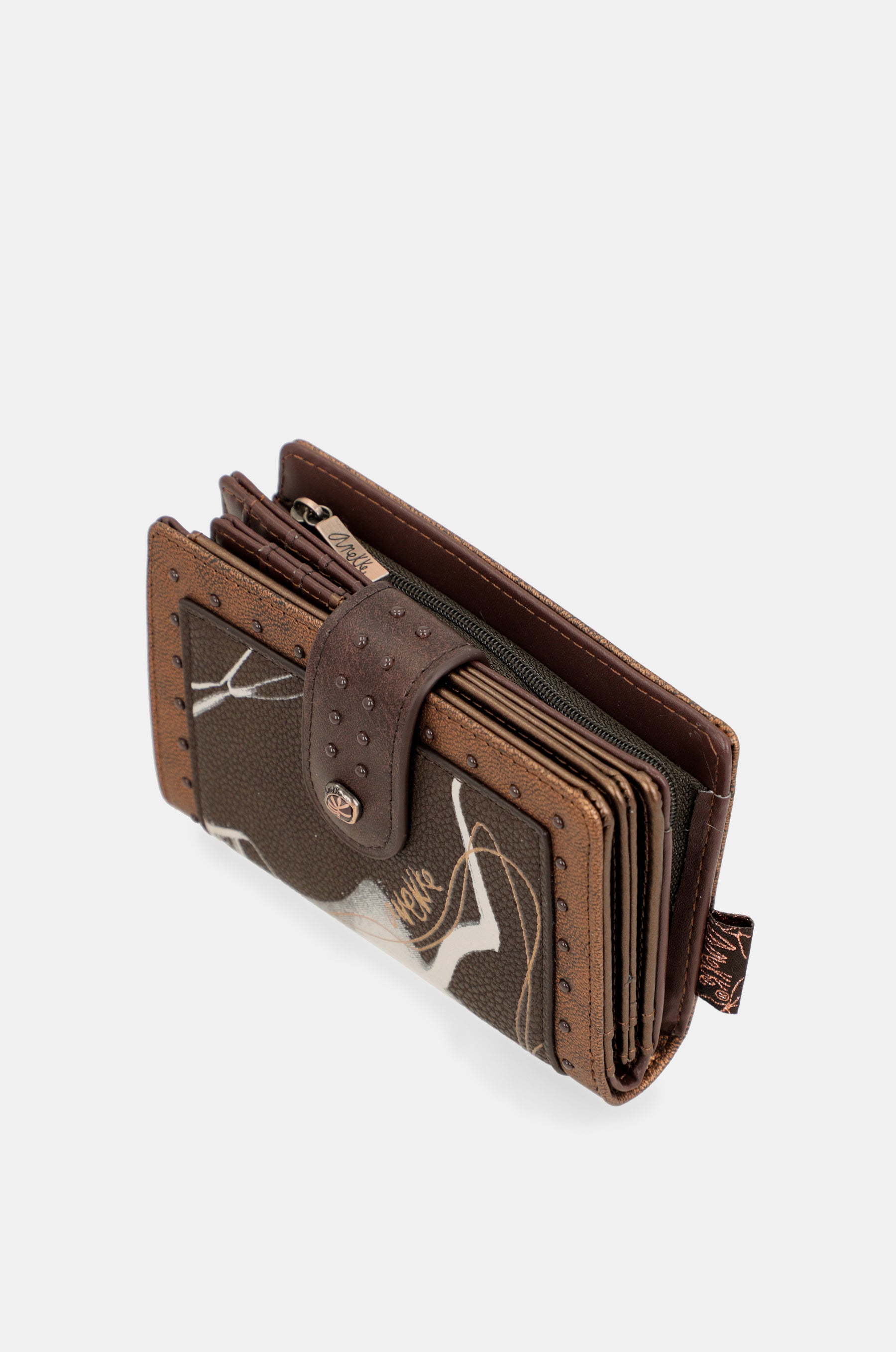 Billetero marrón flexible RFID Nature Shodō