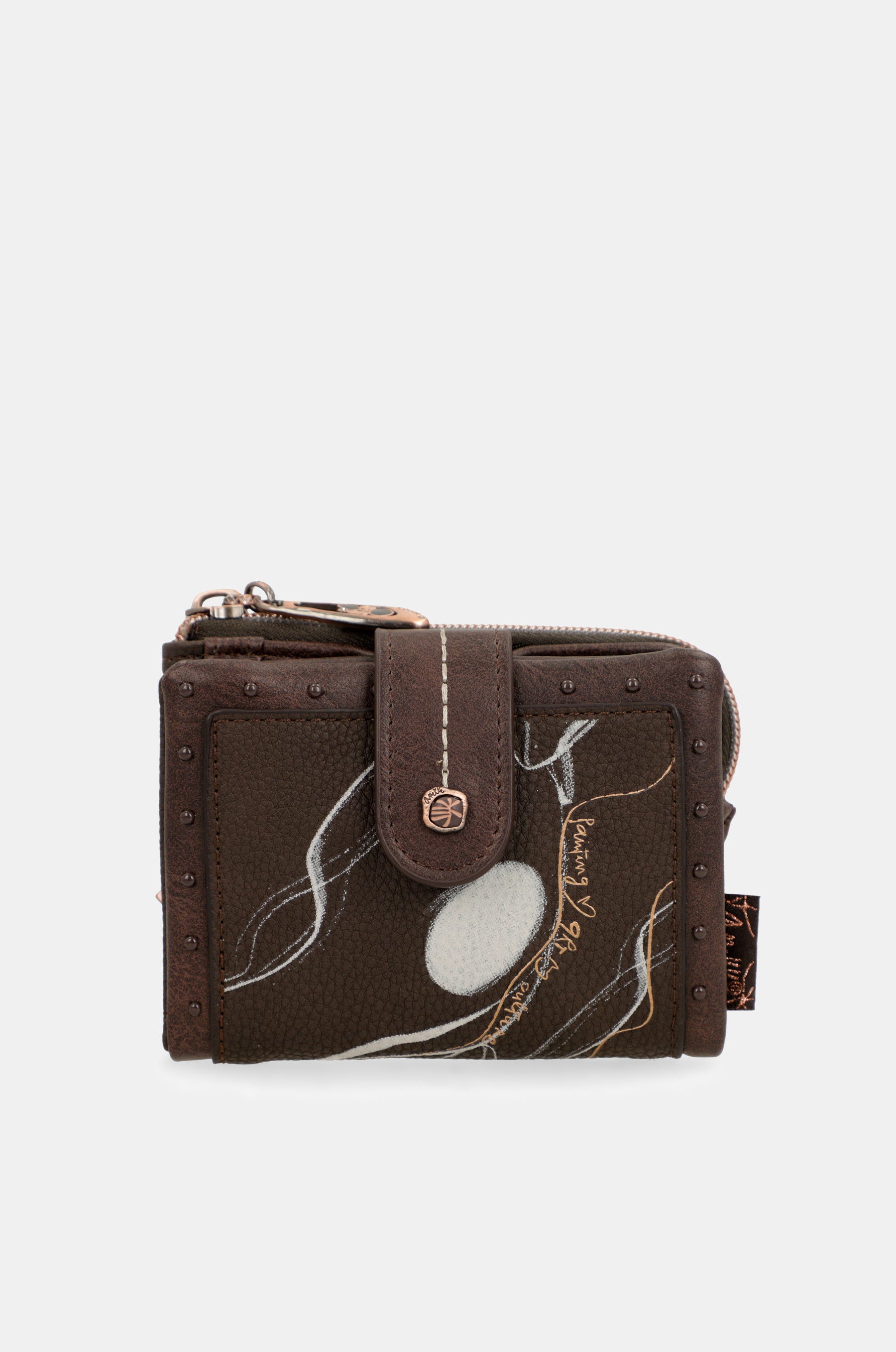 Billetero marrón pequeño RFID Nature Shodō