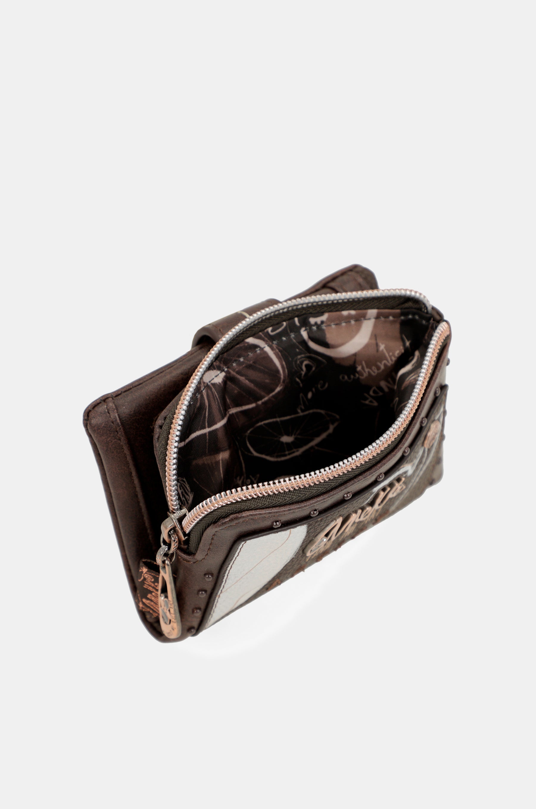 Billetero marrón pequeño RFID Nature Shodō