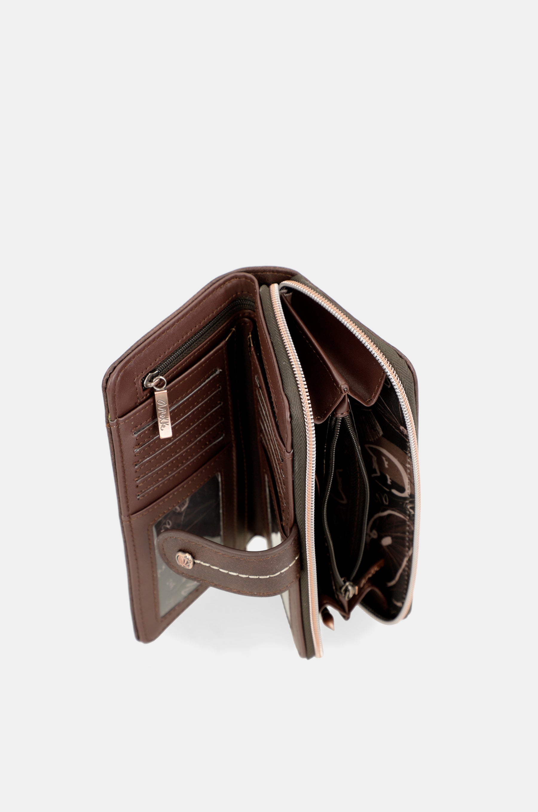 Billetero grande marrón RFID Nature Shodō