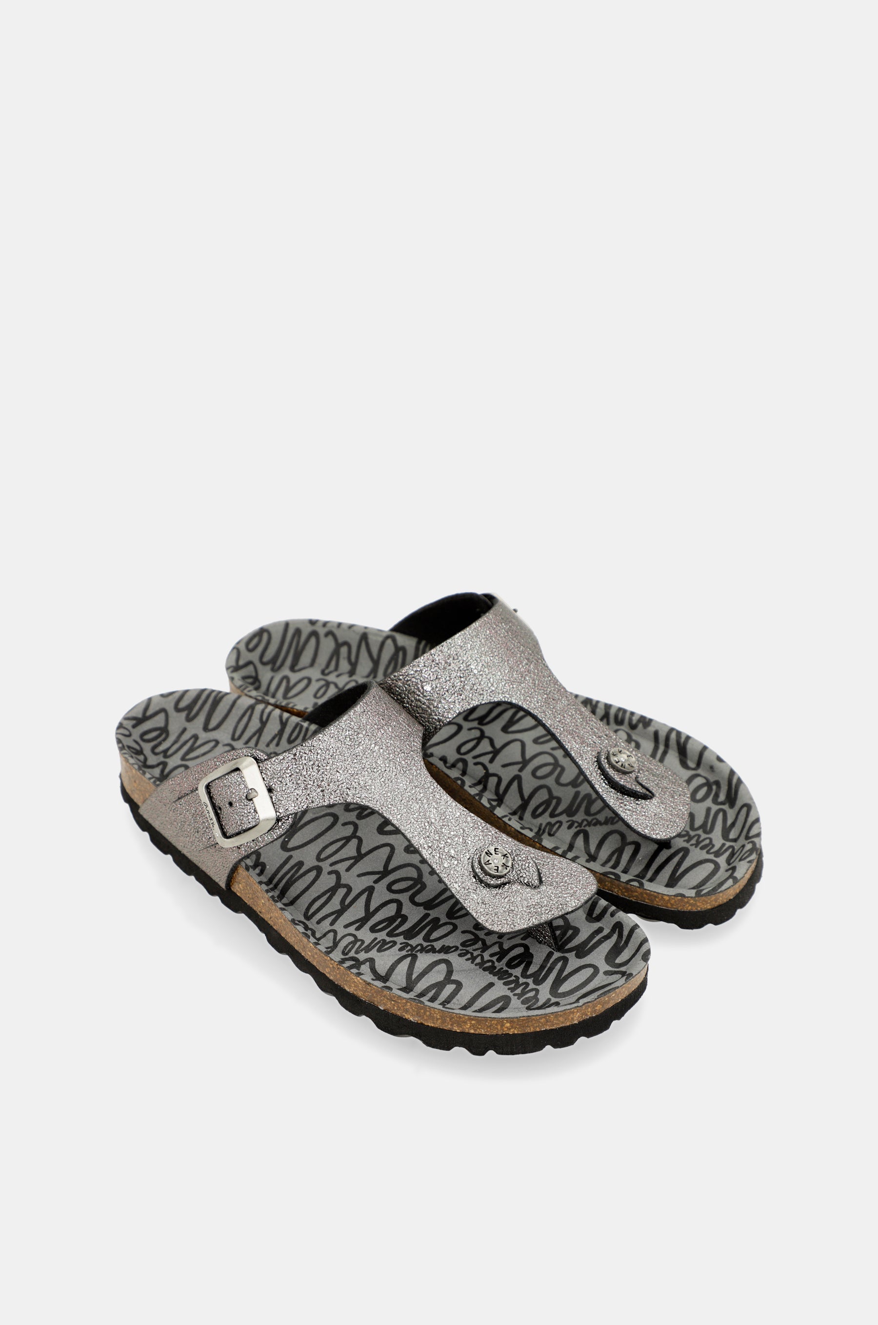 Sandalias bio de mujer plata