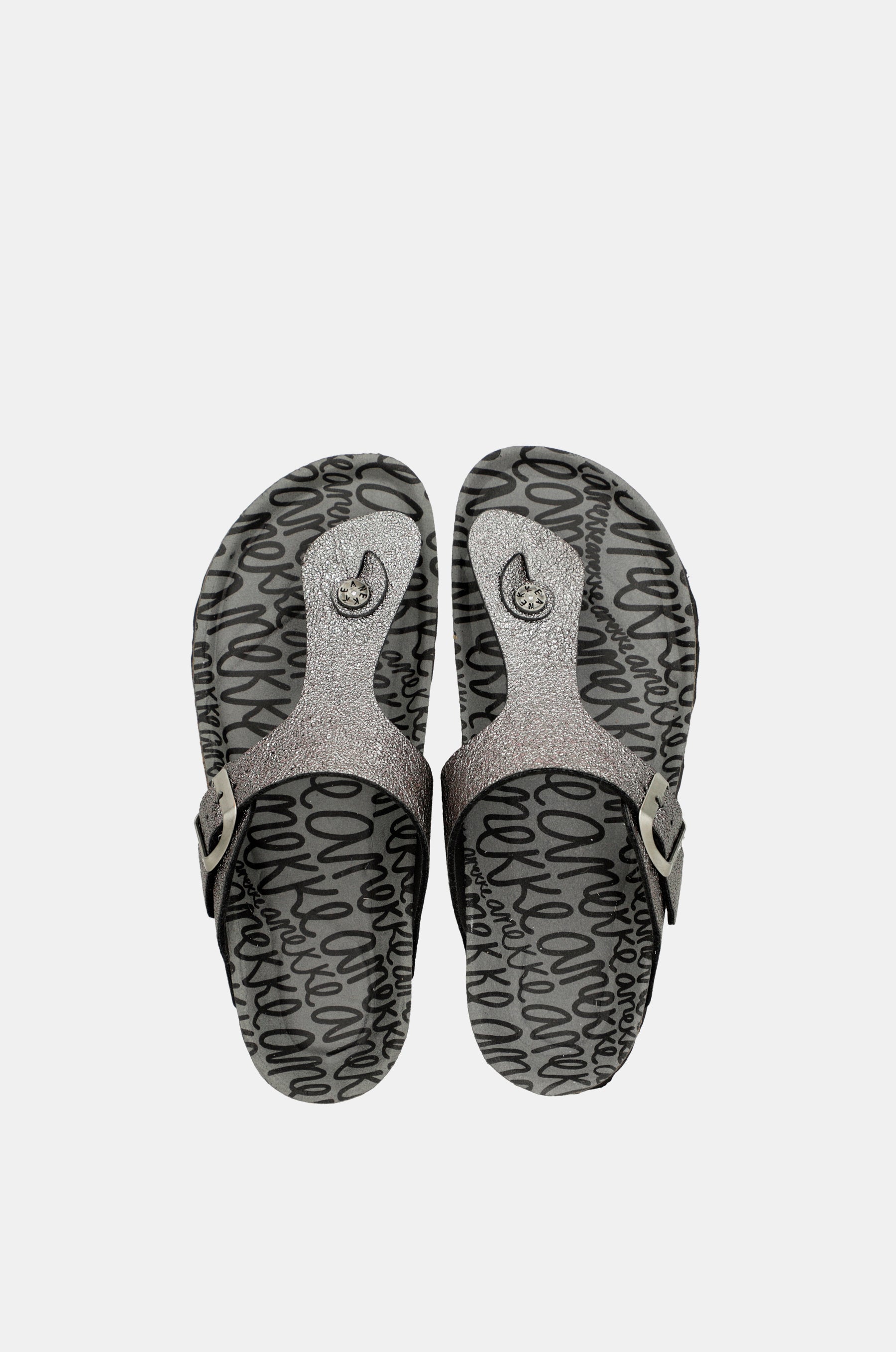 Sandalias bio de mujer plata