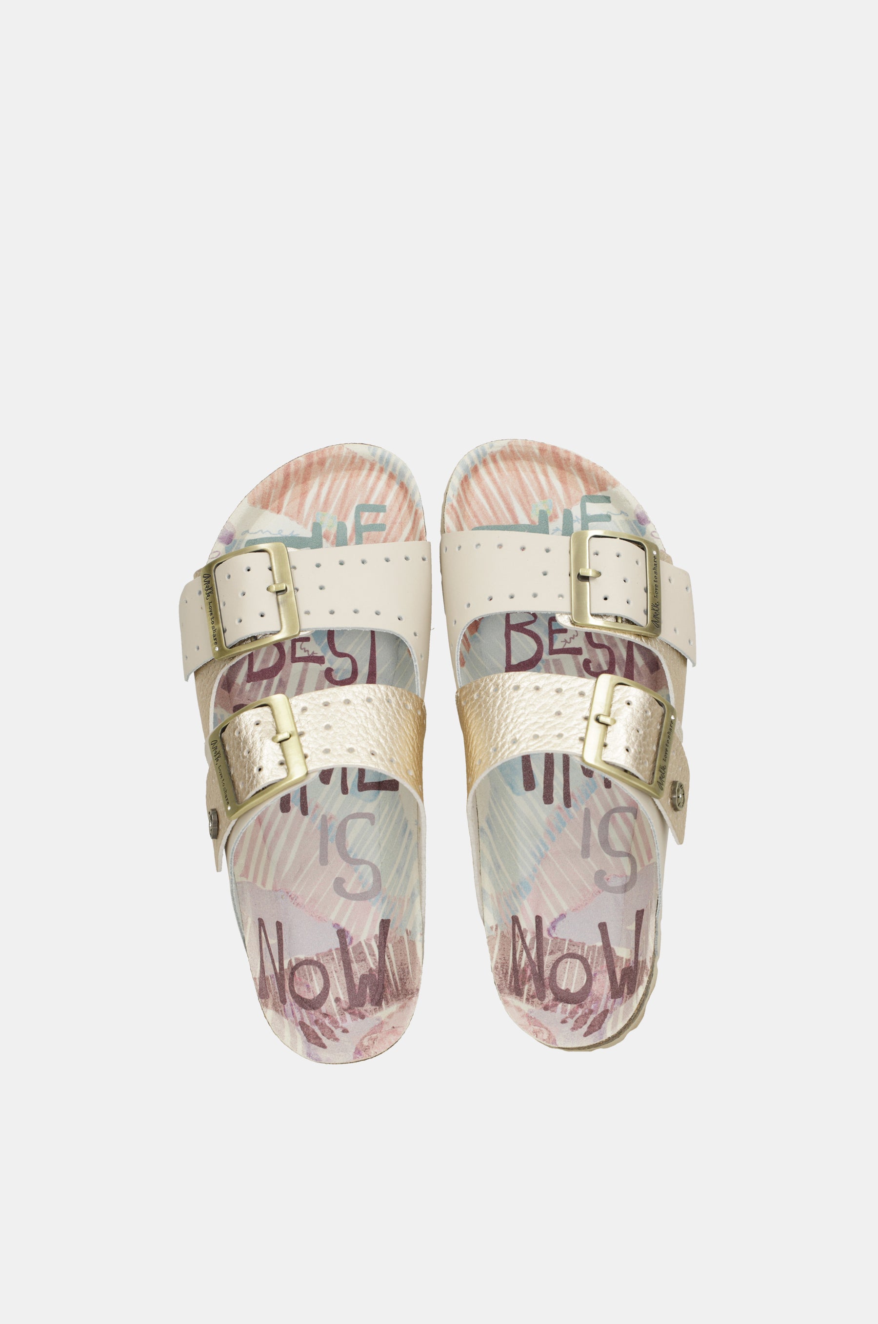 Sandalias bio de mujer dorado