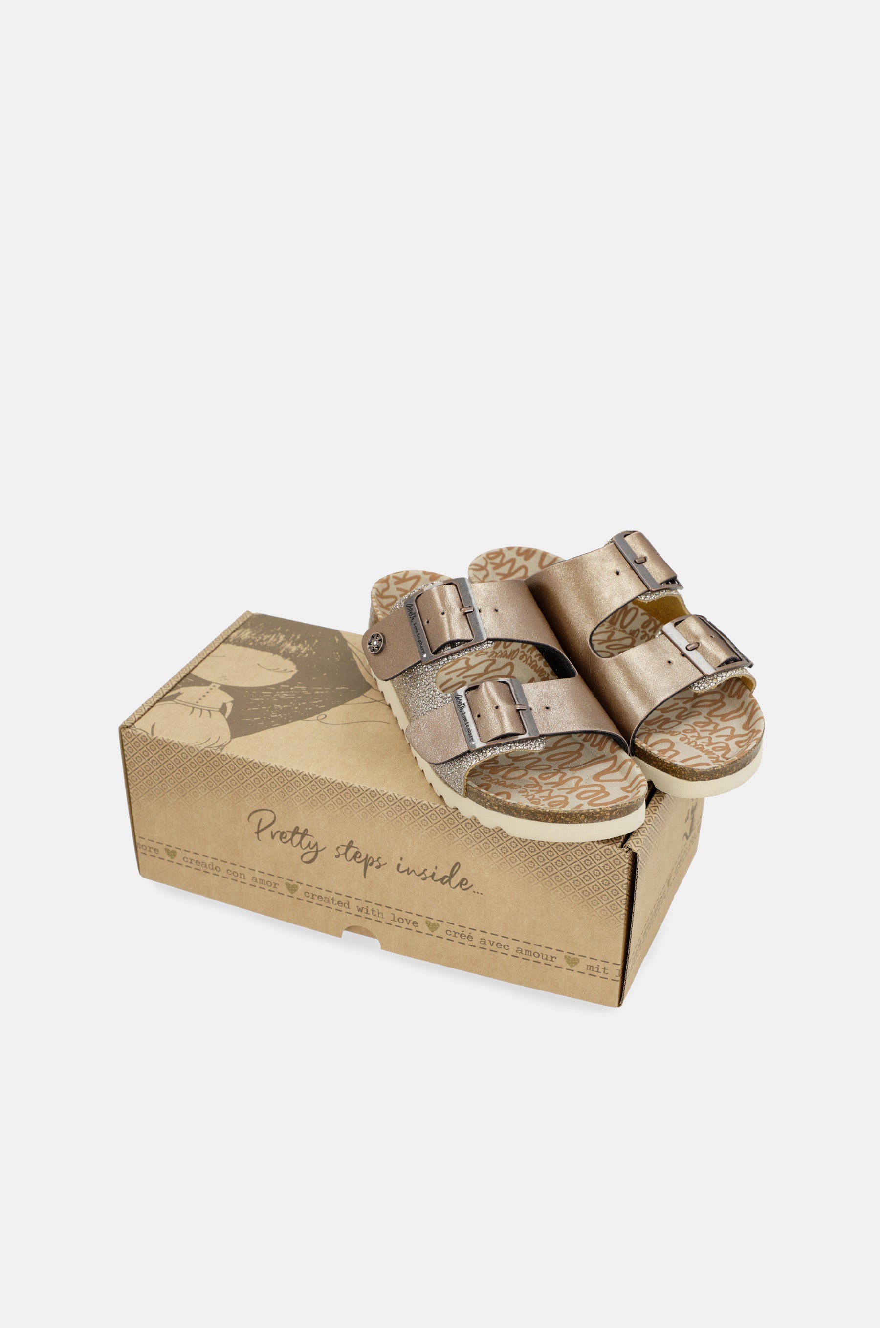 Sandalias bio de mujer bronce