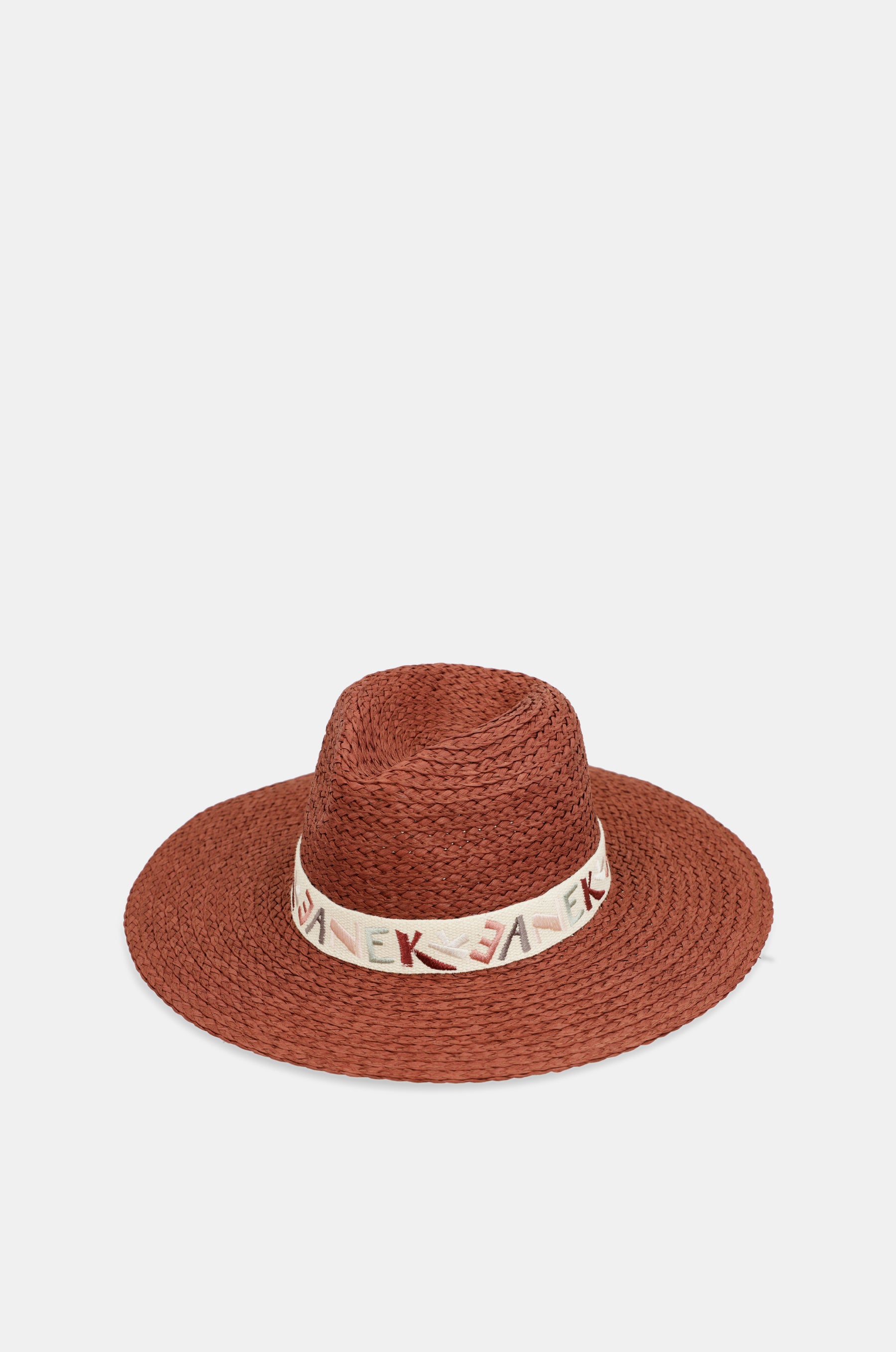 Sombrero rafia teja