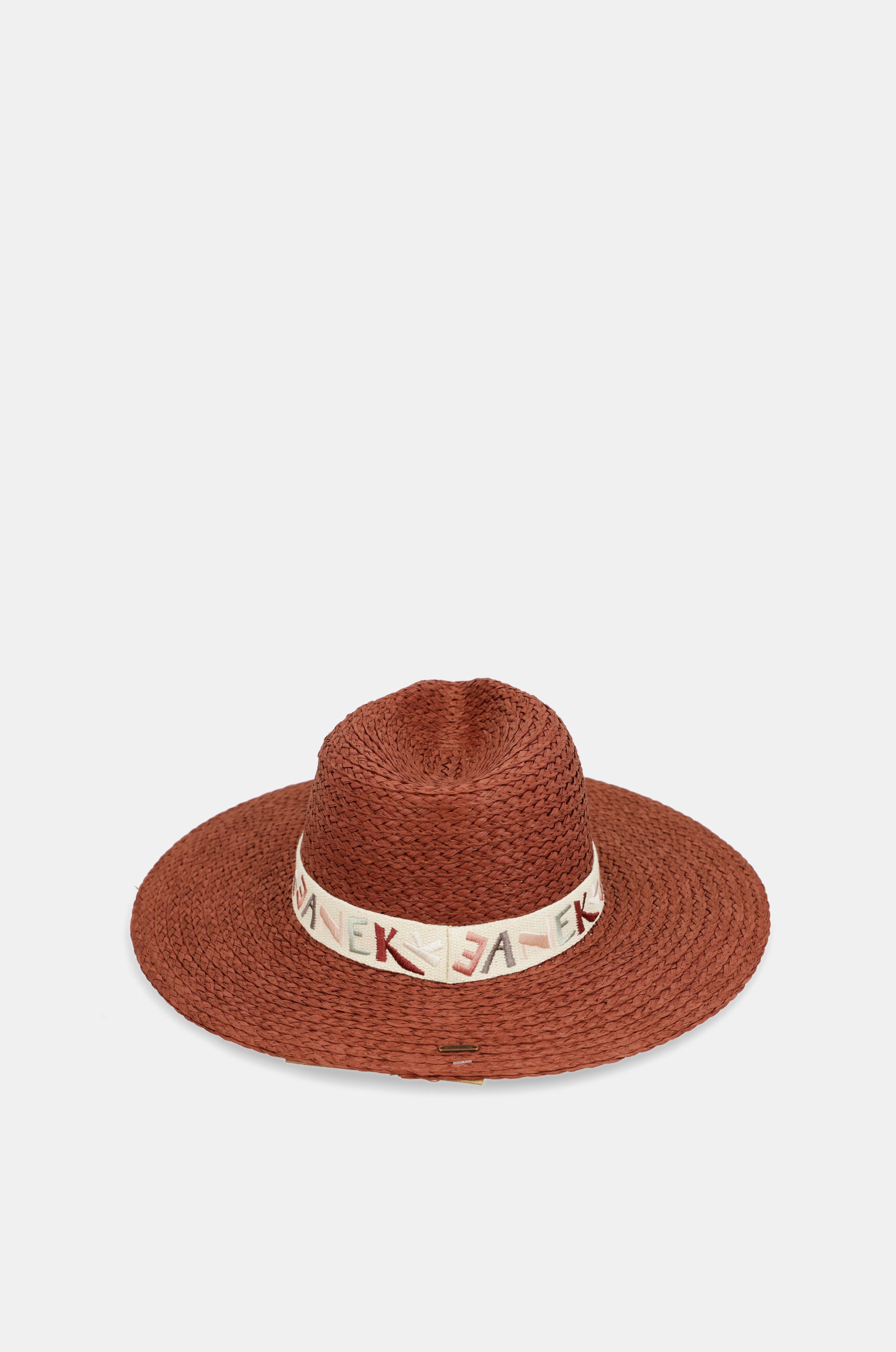 Sombrero rafia teja