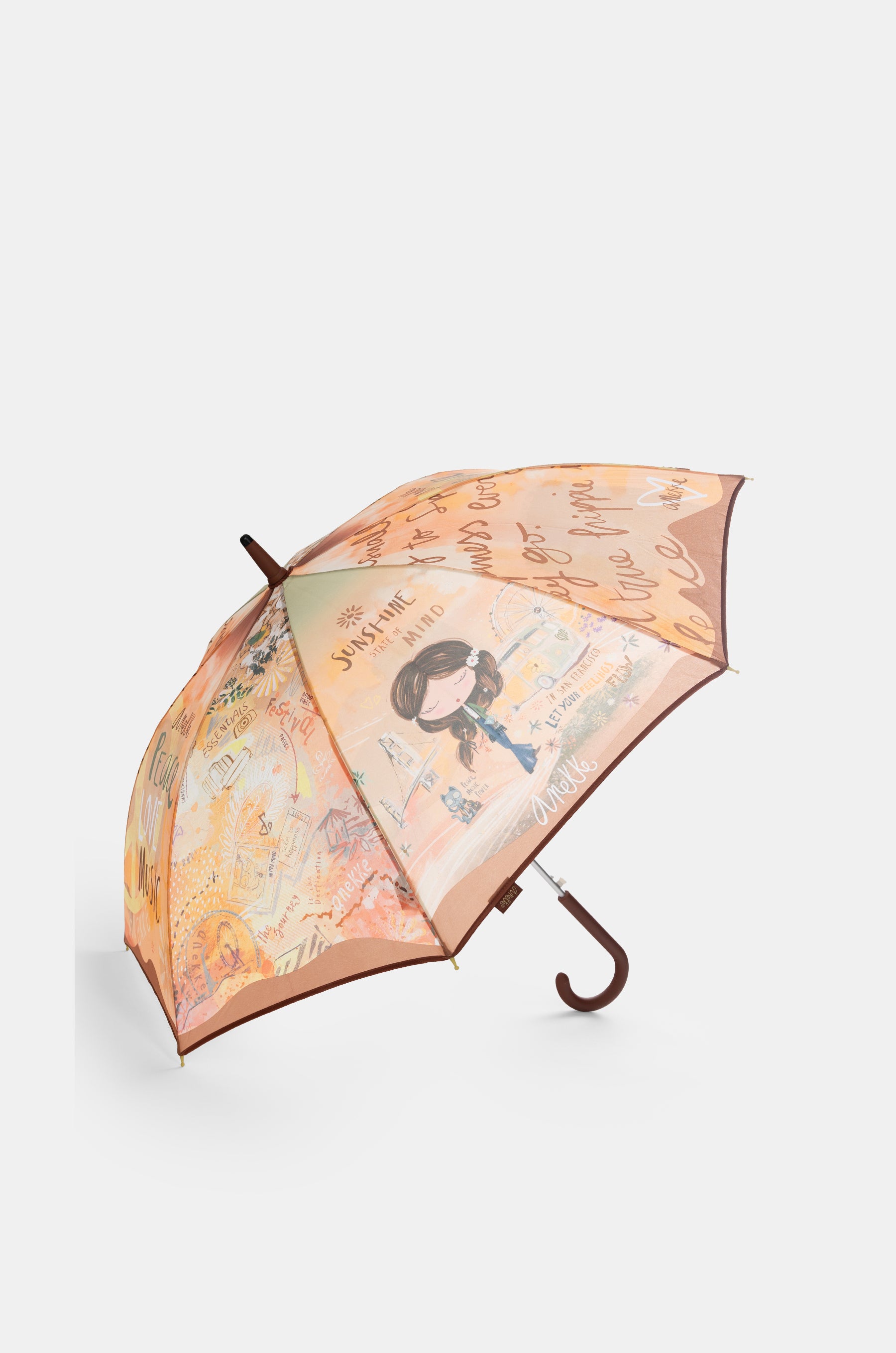 Paraguas largo Peace & Love