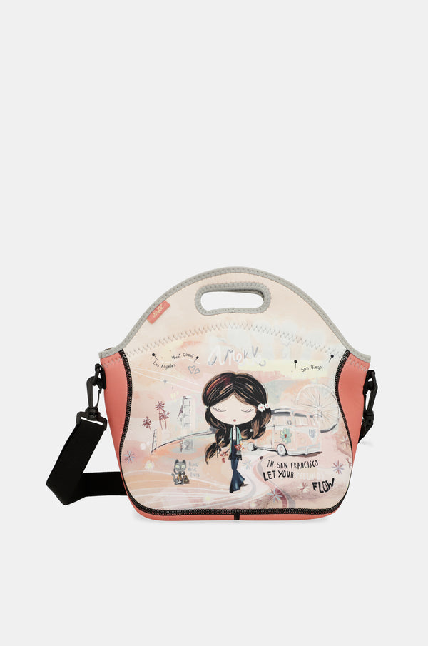 Bolsa porta alimentos neopreno Peace & Love