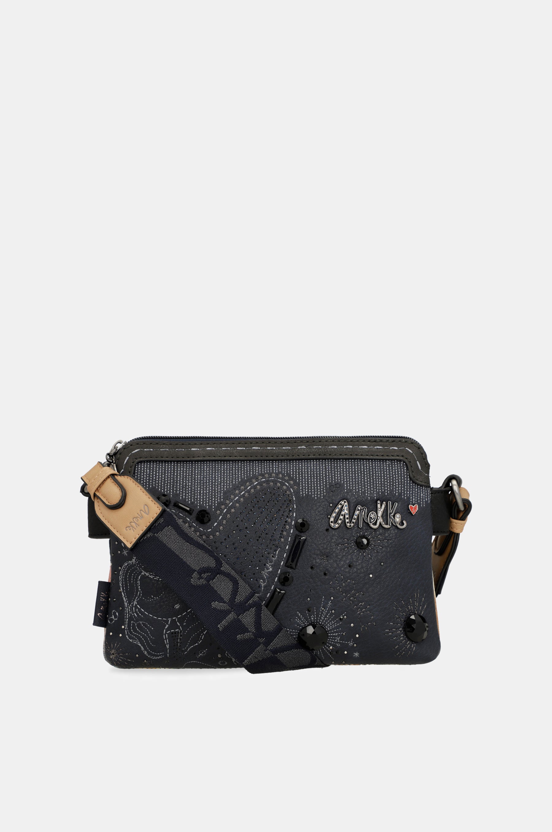 Bandolera 2 compartimentos azul marino Studio