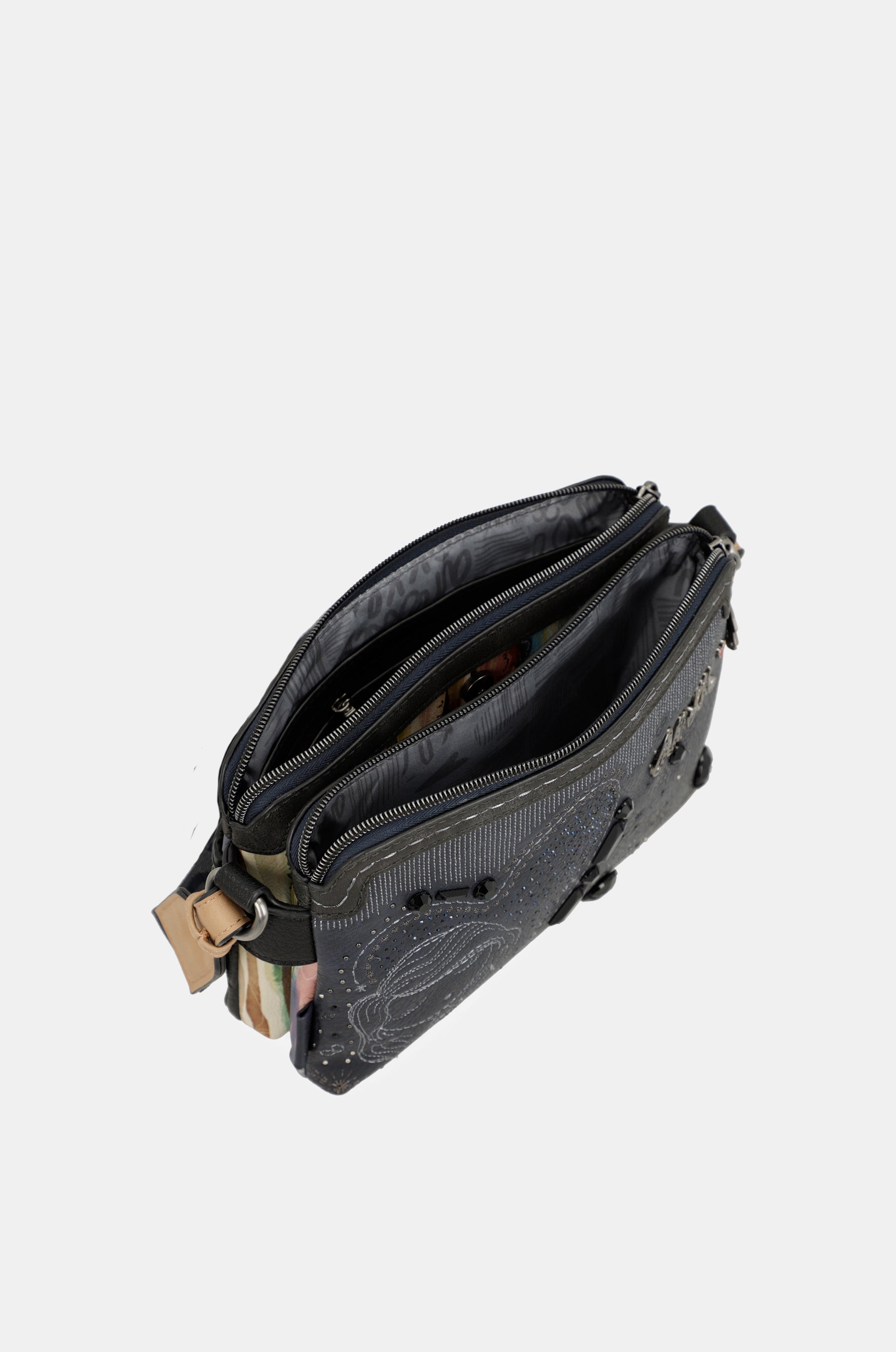 Bandolera 2 compartimentos azul marino Studio