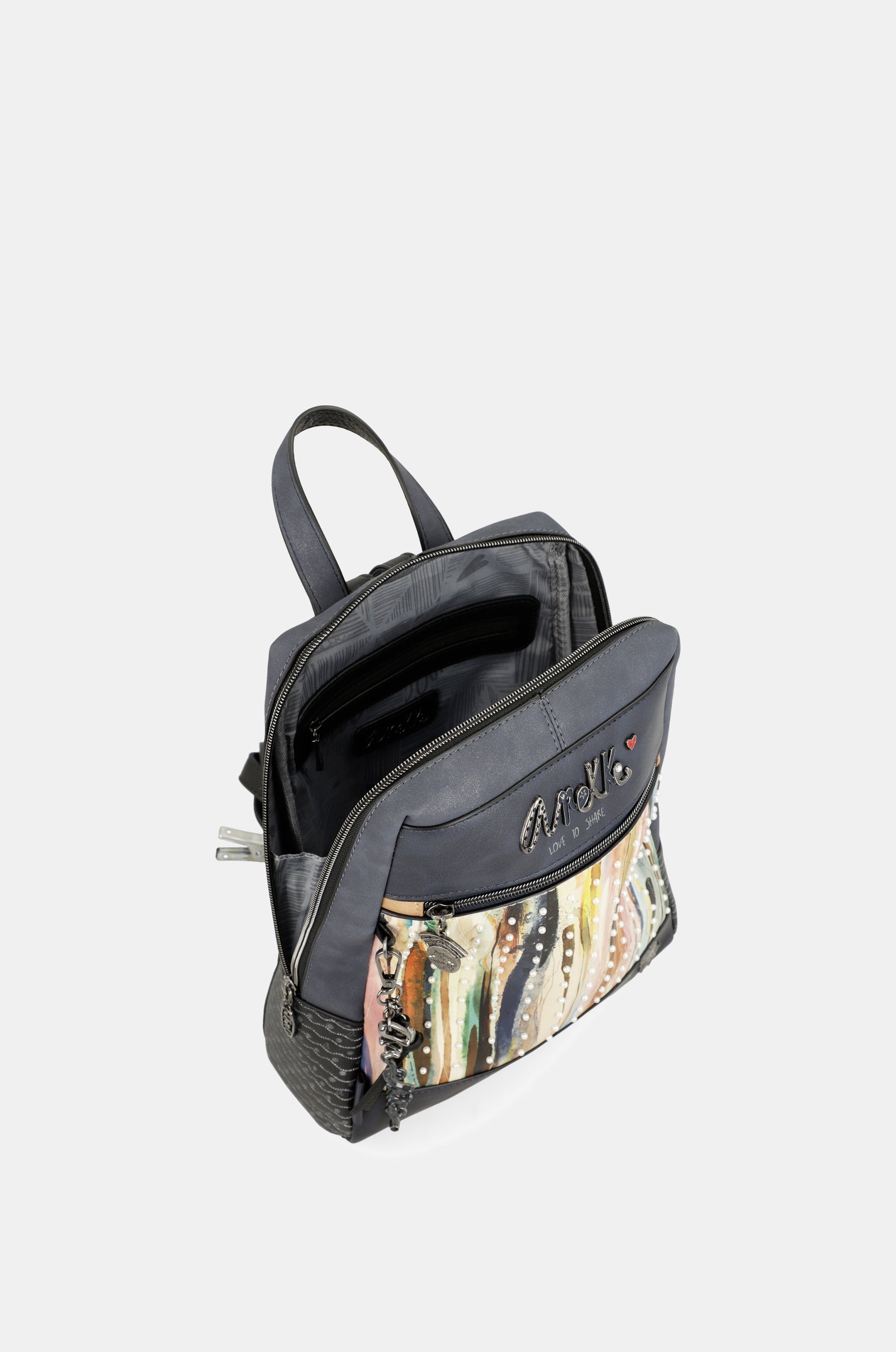 Mochila perlas azul marino Studio