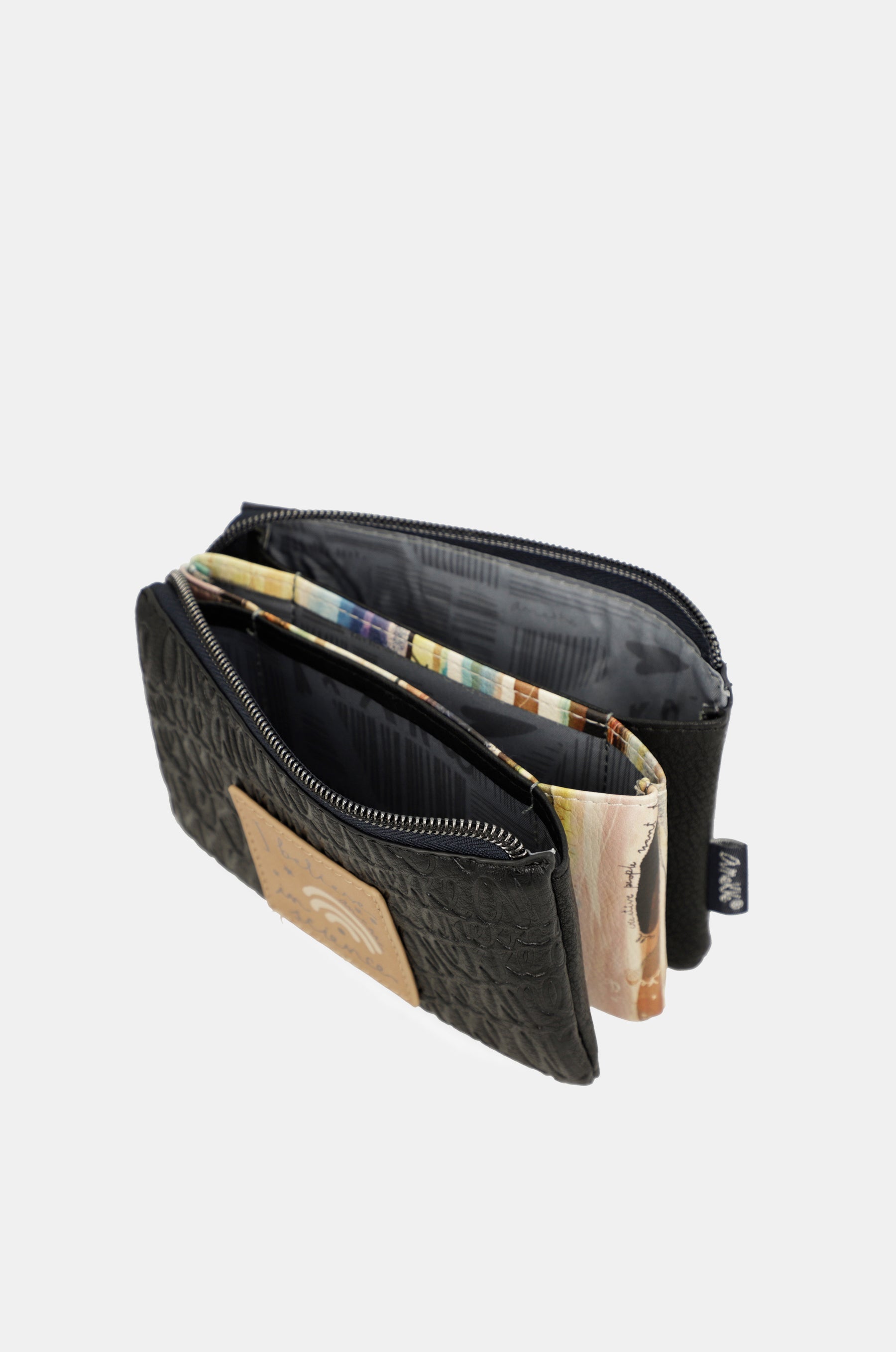 Monedero triple azul marino Studio