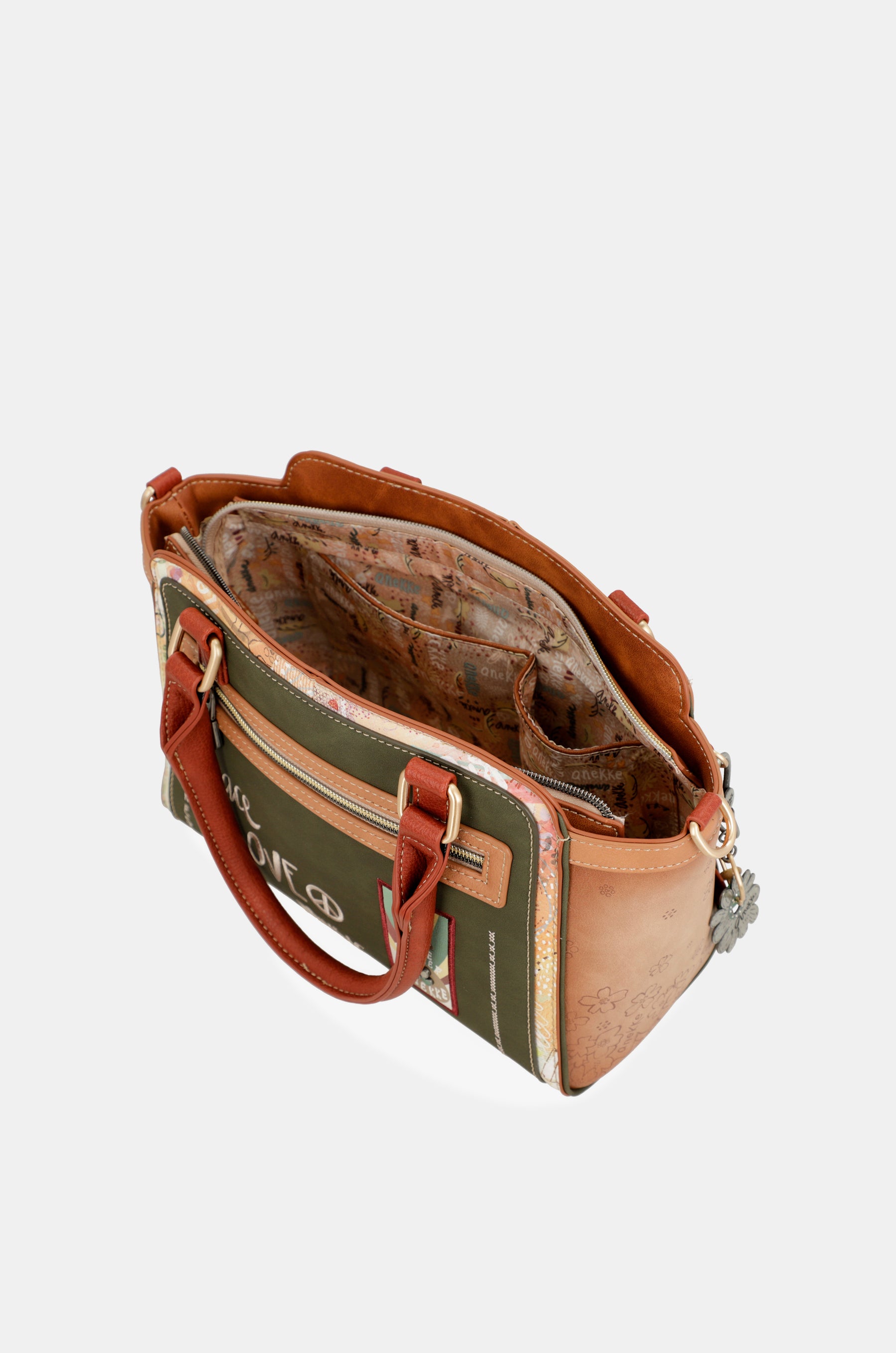 Bolso bowling Peace & Love Camel