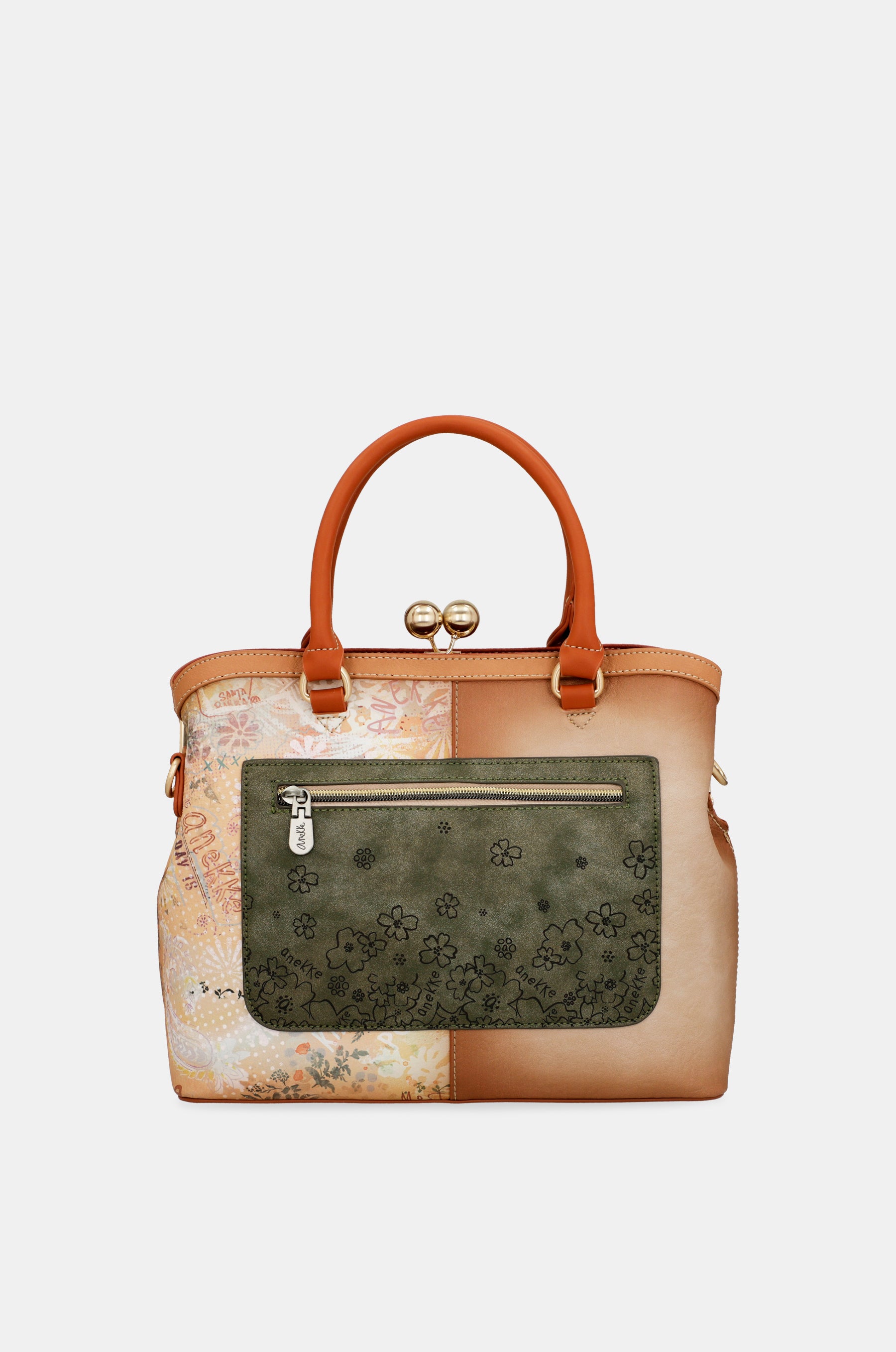 Bolso de boquilla Peace & Love Camel