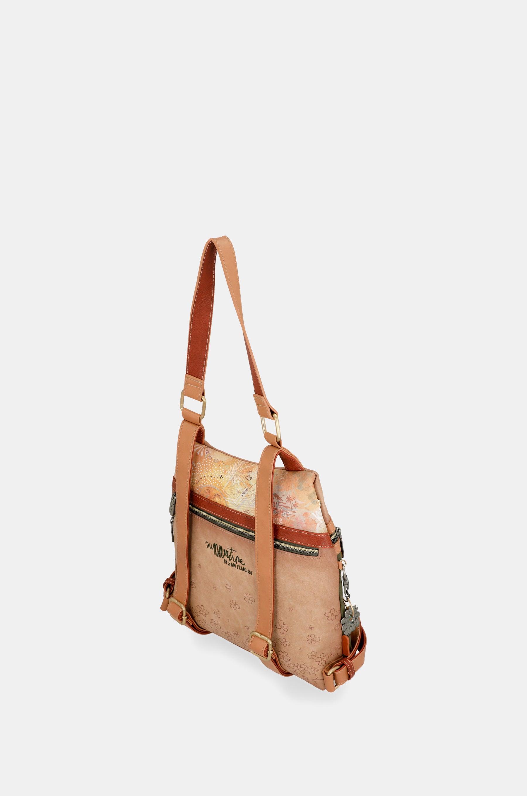 Mochila antirrobo Peace & Love Camel