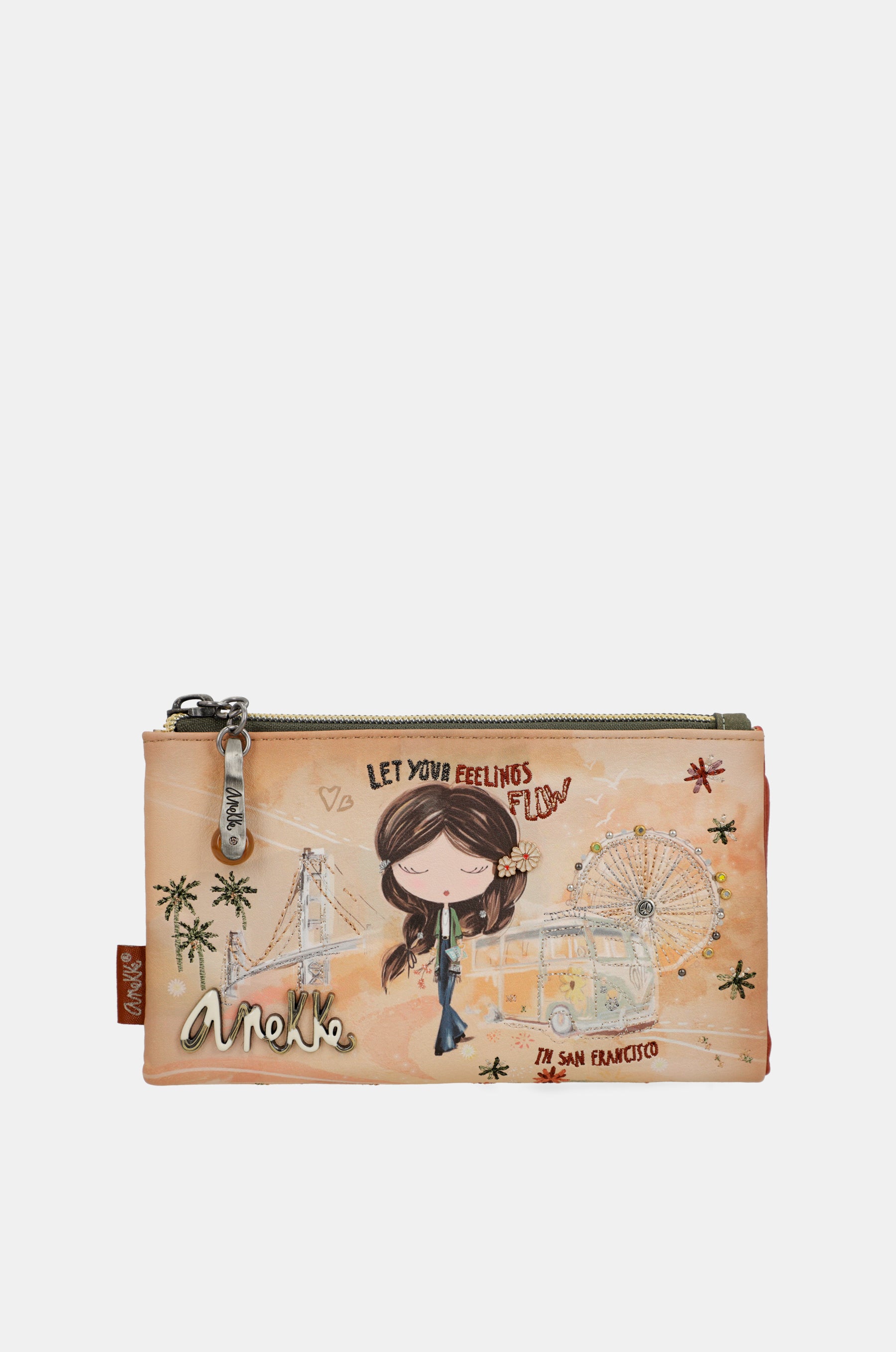 Billetero RFID flexible Peace & Love Camel