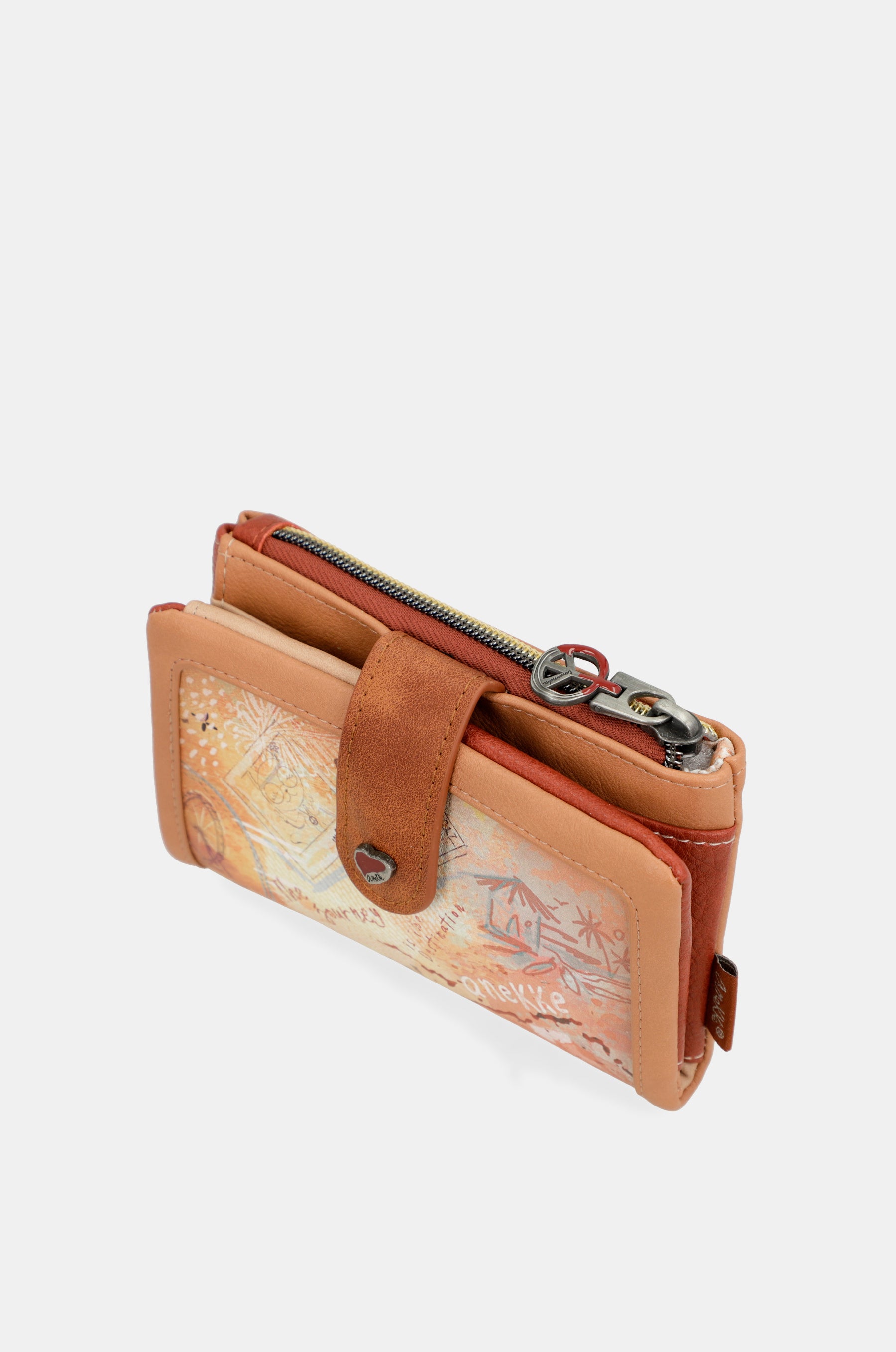 Billetero RFID pequeño Peace & Love Camel