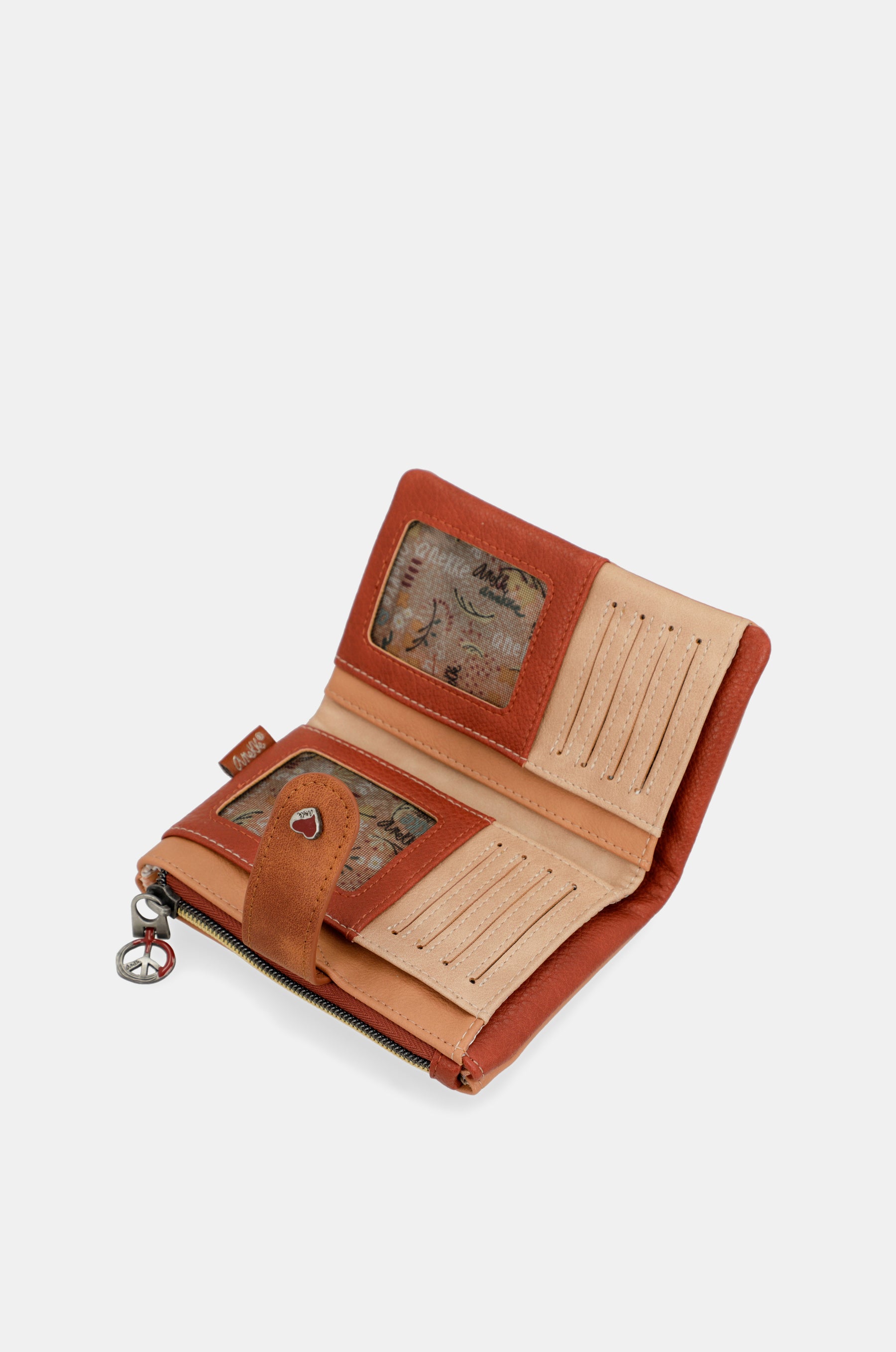 Billetero RFID pequeño Peace & Love Camel