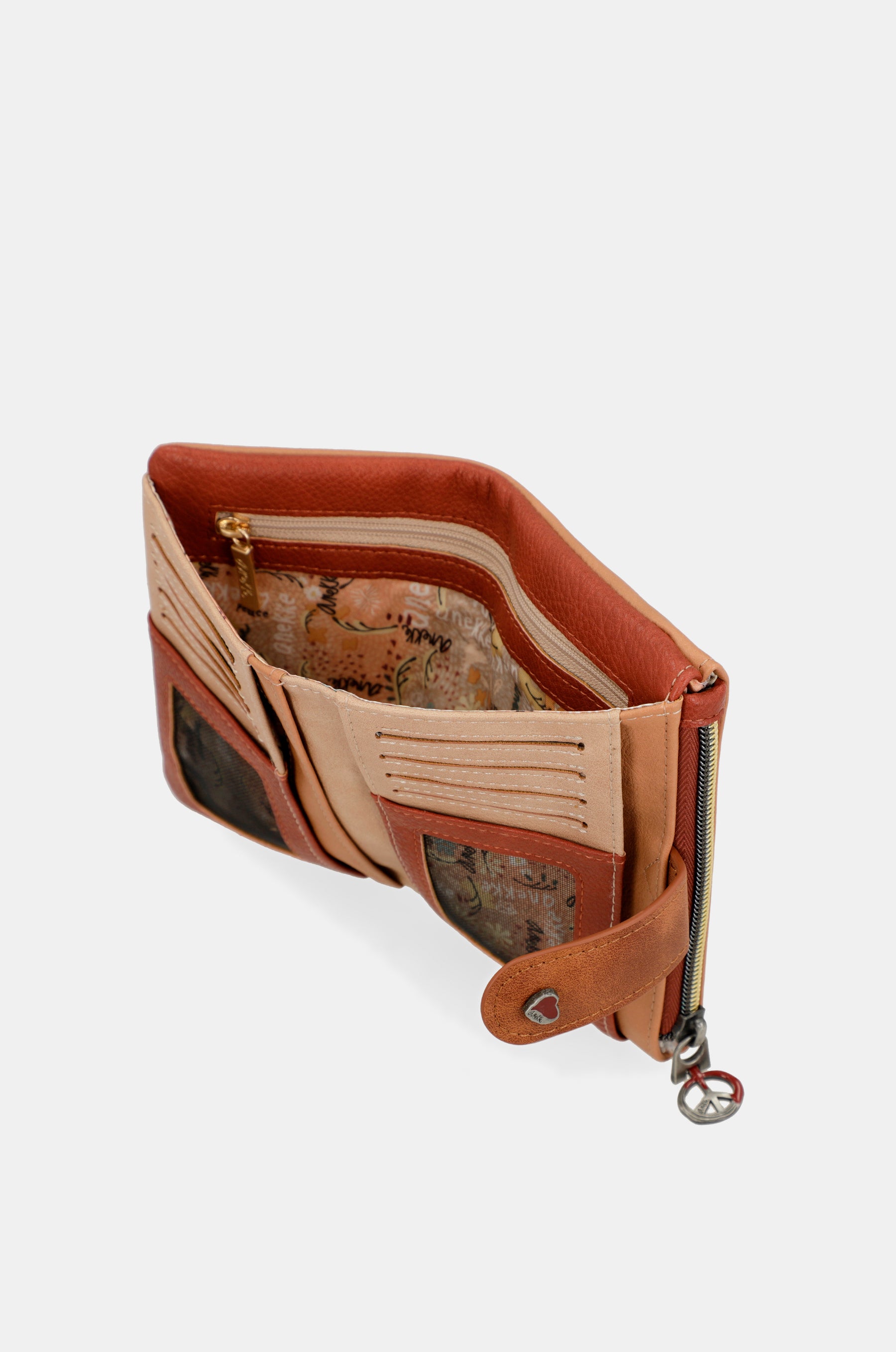 Billetero RFID pequeño Peace & Love Camel