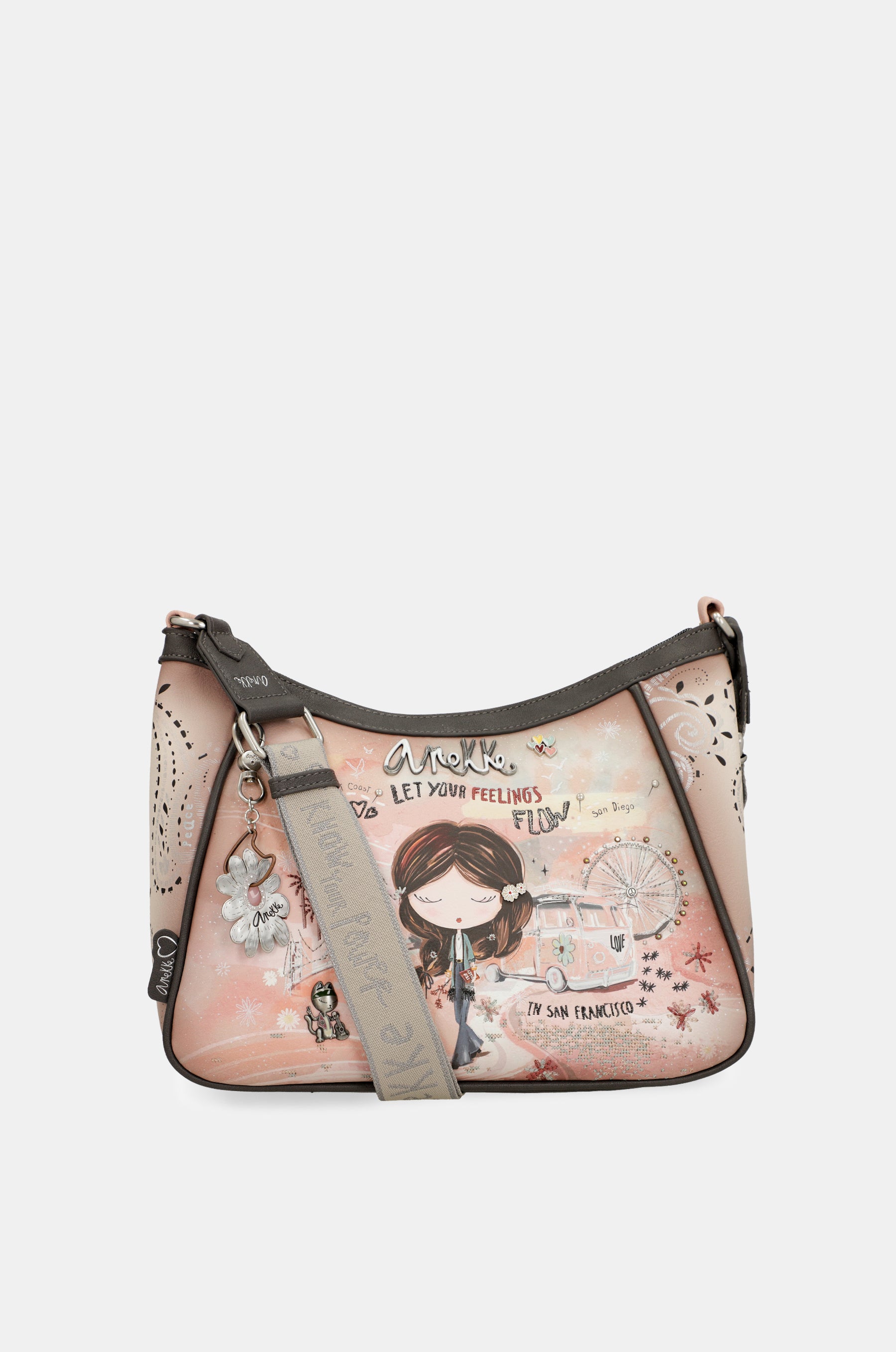 Bandolera Peace & Love rosa