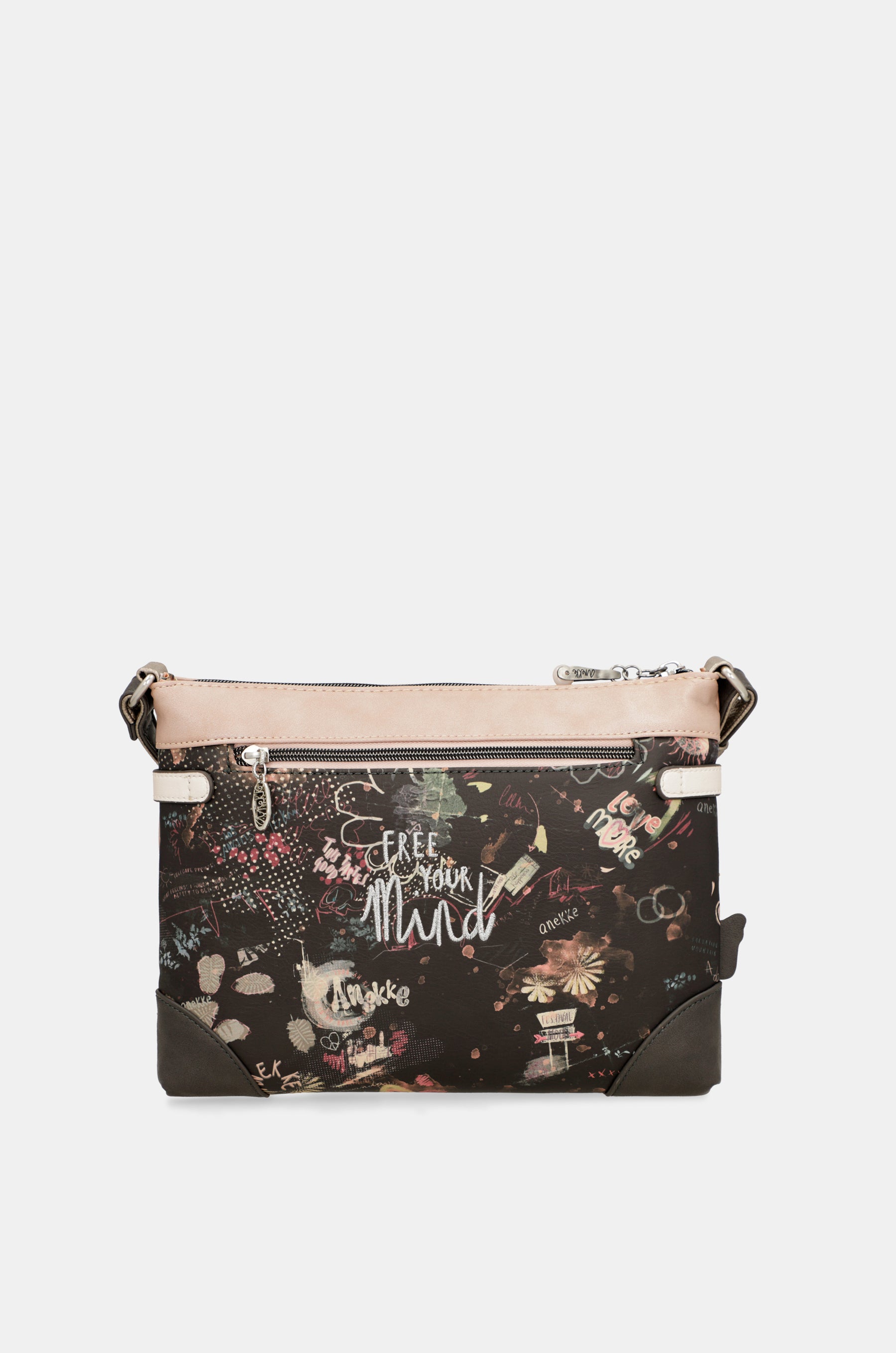 Bandolera mediana Peace & Love rosa