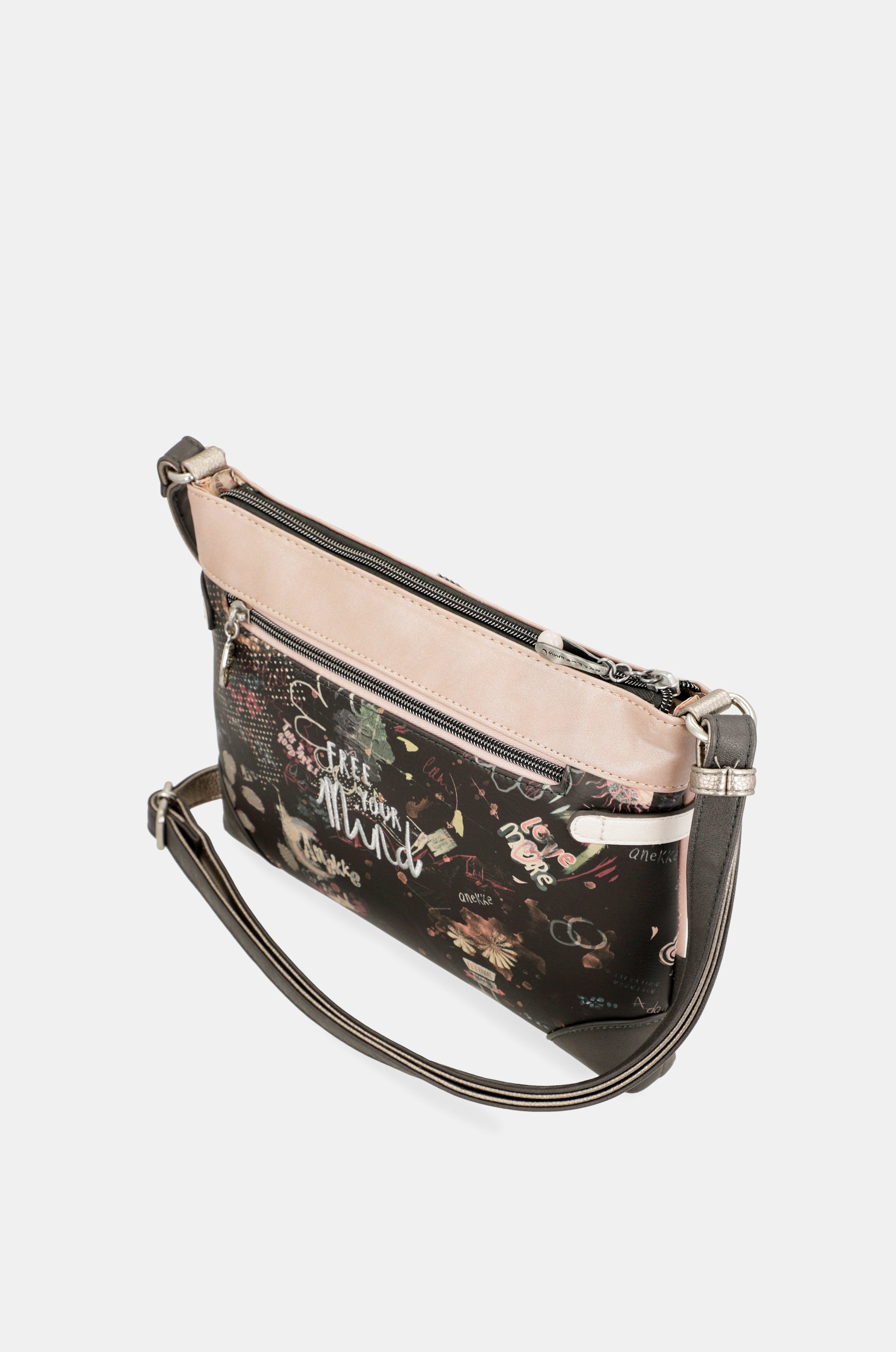 Bandolera mediana Peace & Love rosa