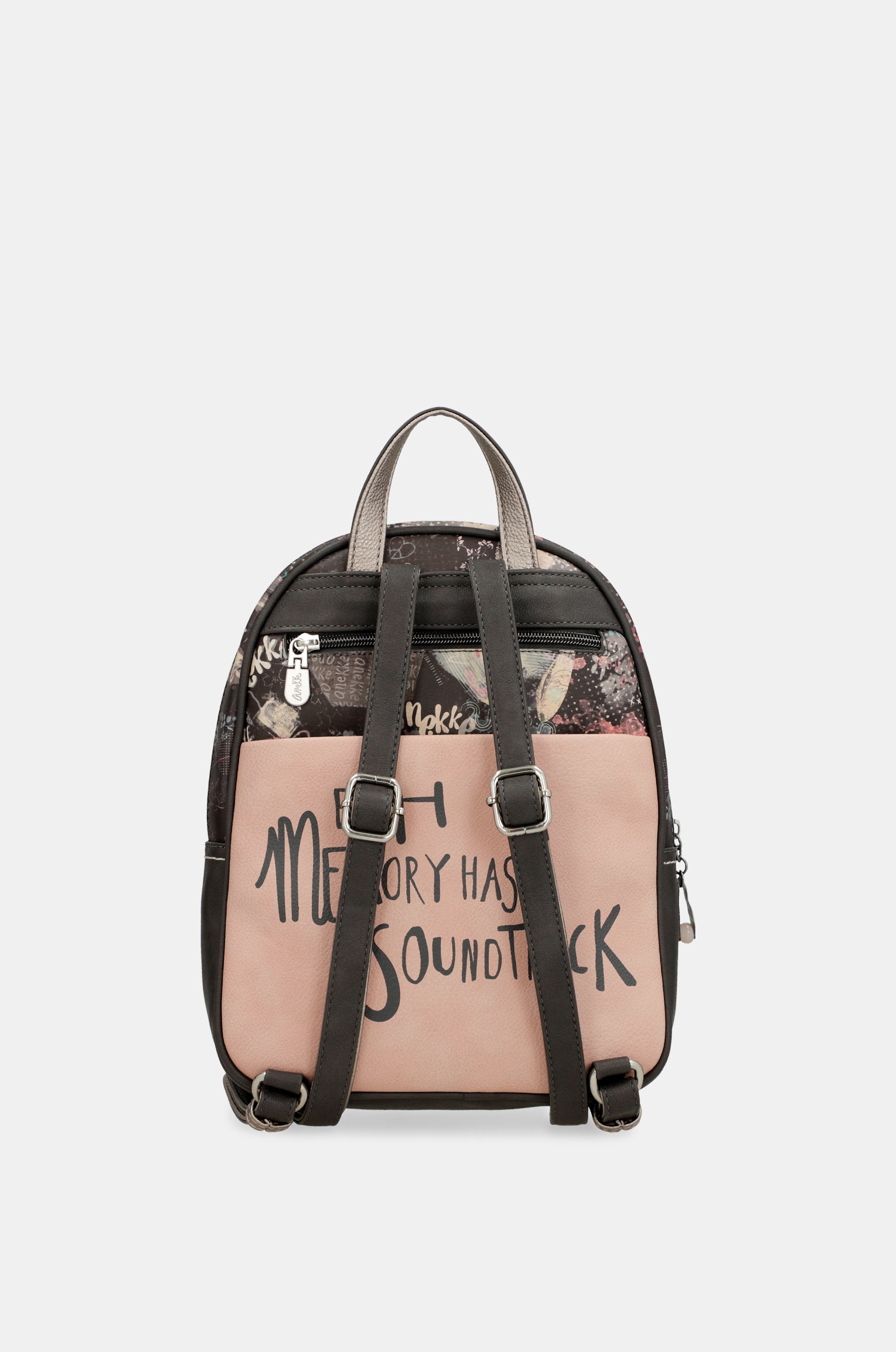 Mochila mediana Peace & Love rosa