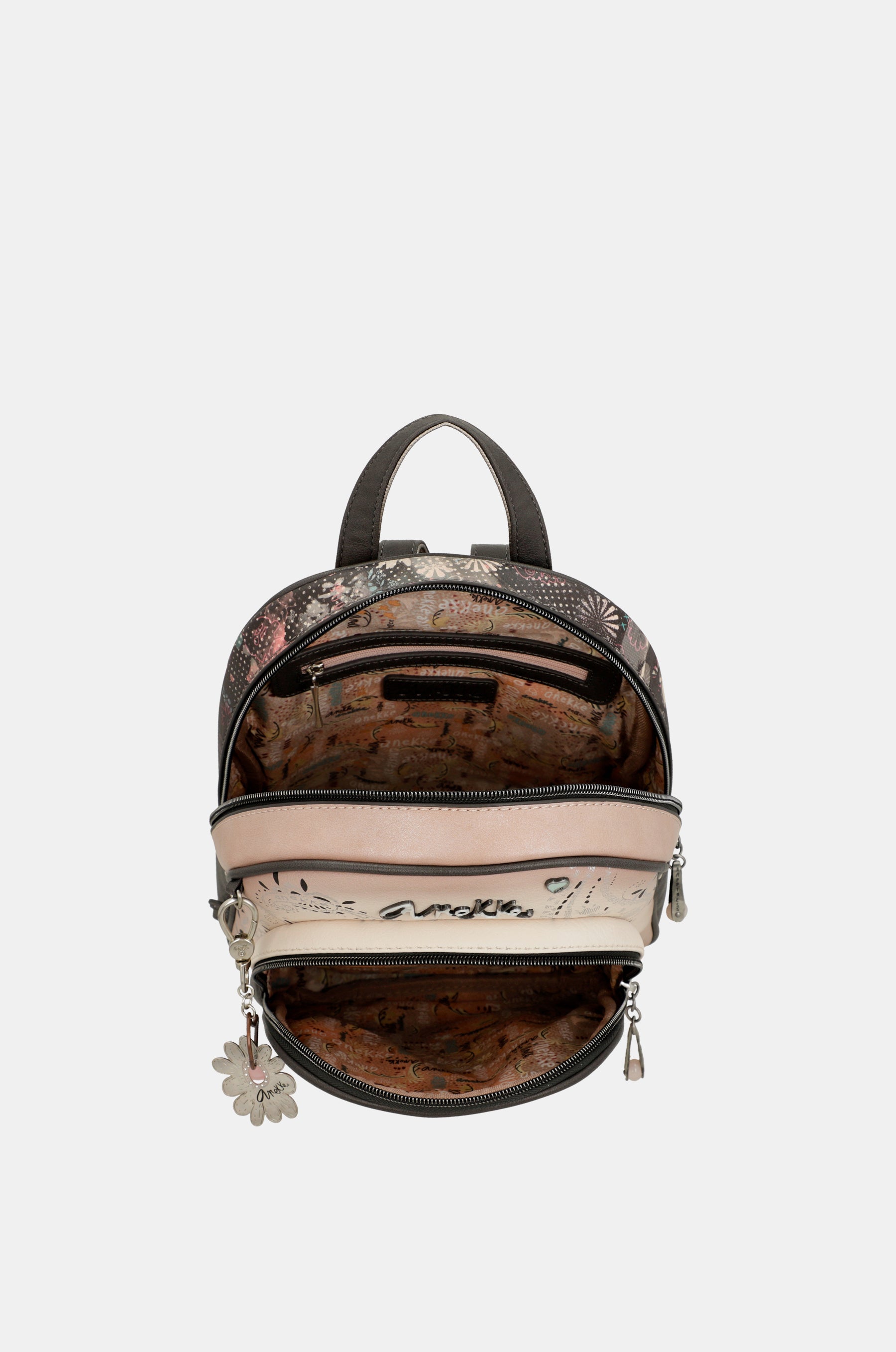 Mochila mediana Peace & Love rosa