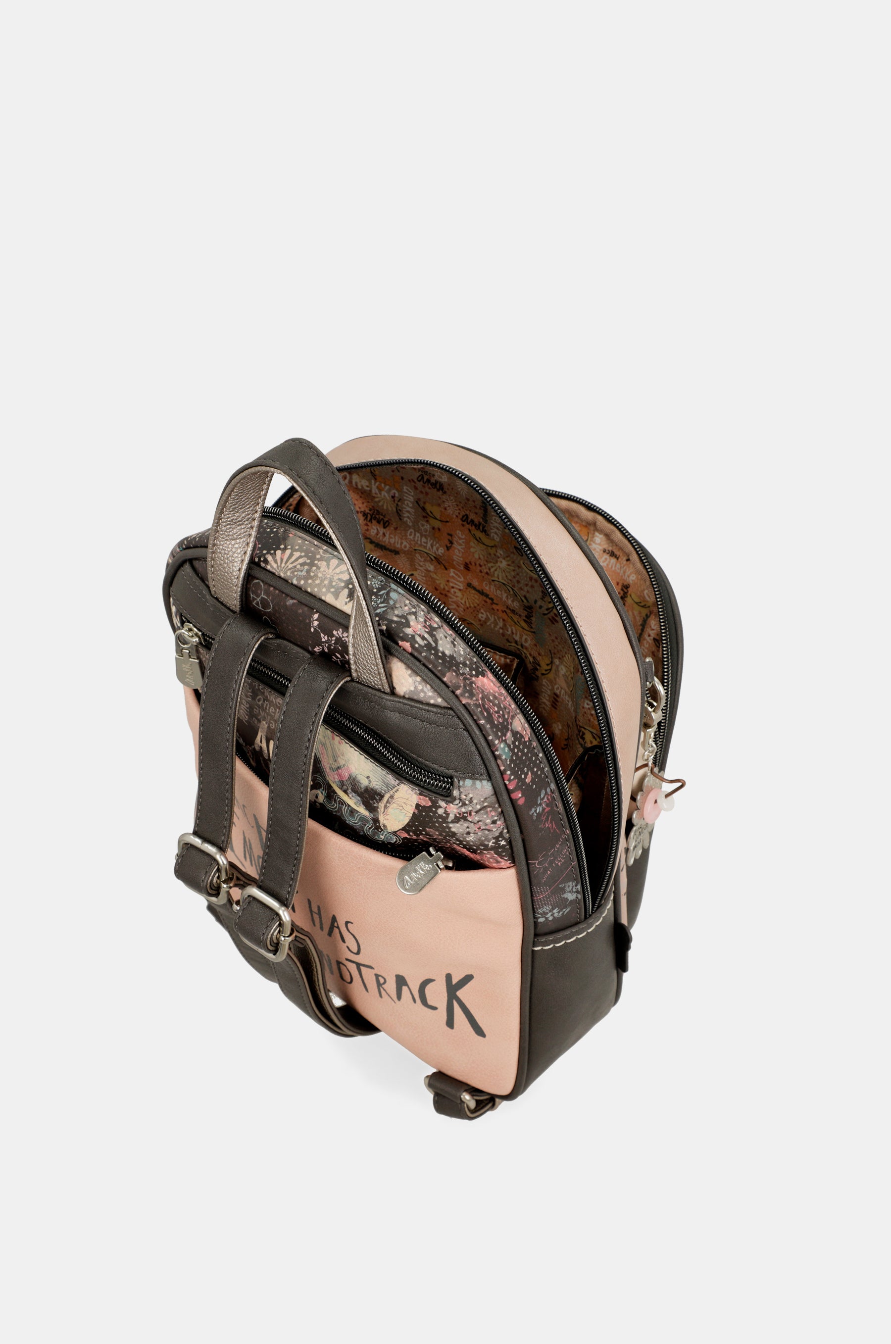 Mochila mediana Peace & Love rosa