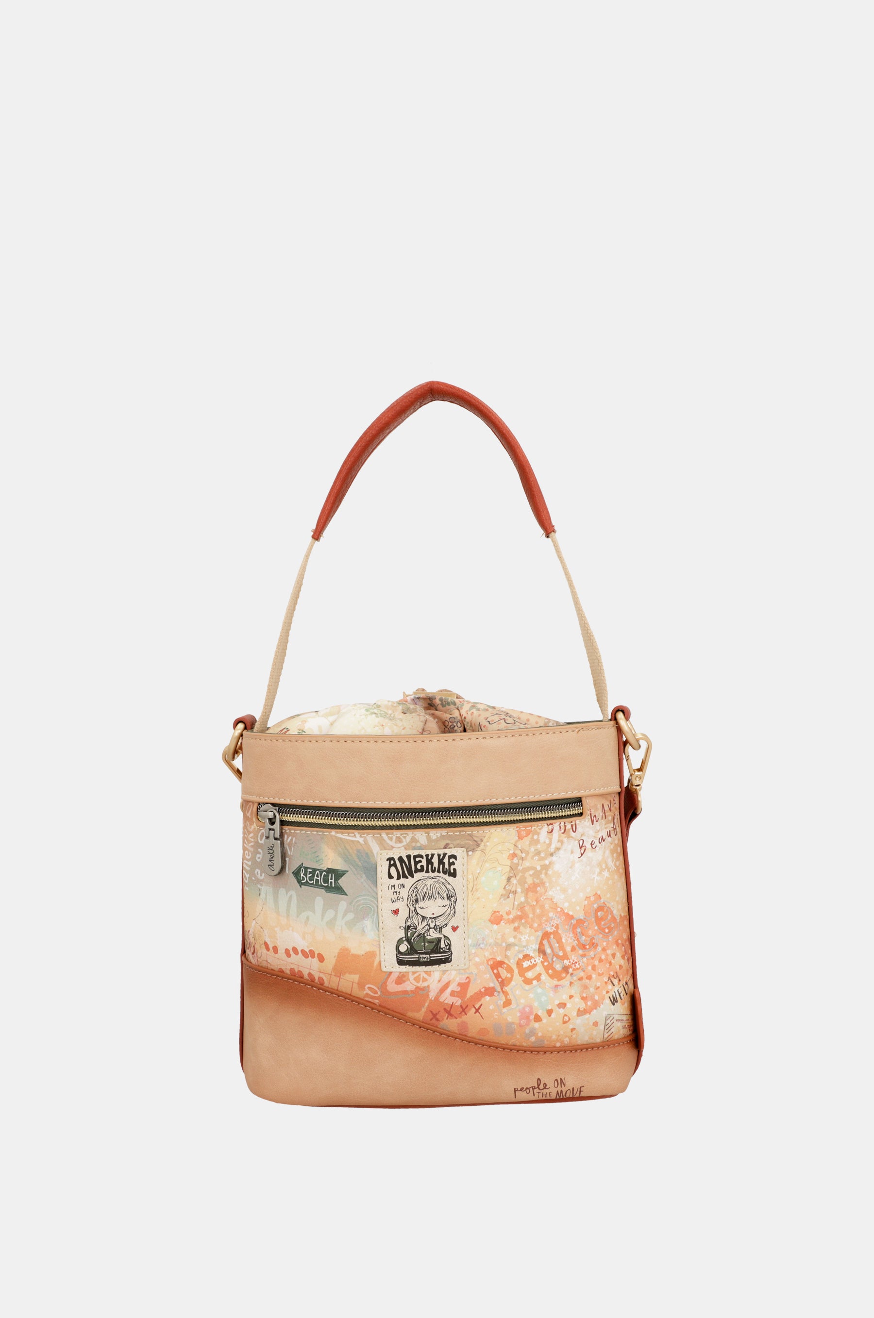 Bandolera con cierre de cuerda Flowers