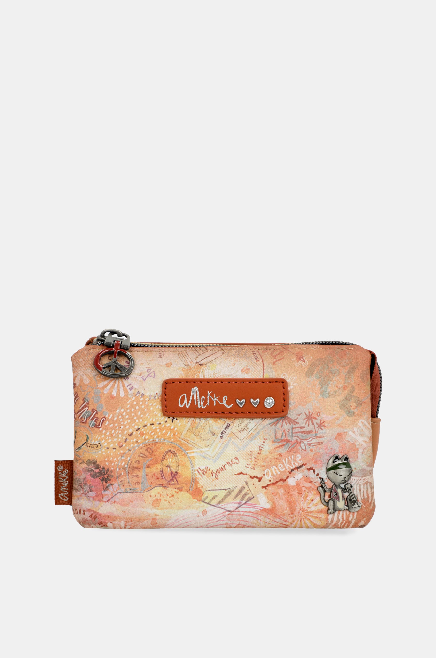 Monedero 3 compartimentos Flowers