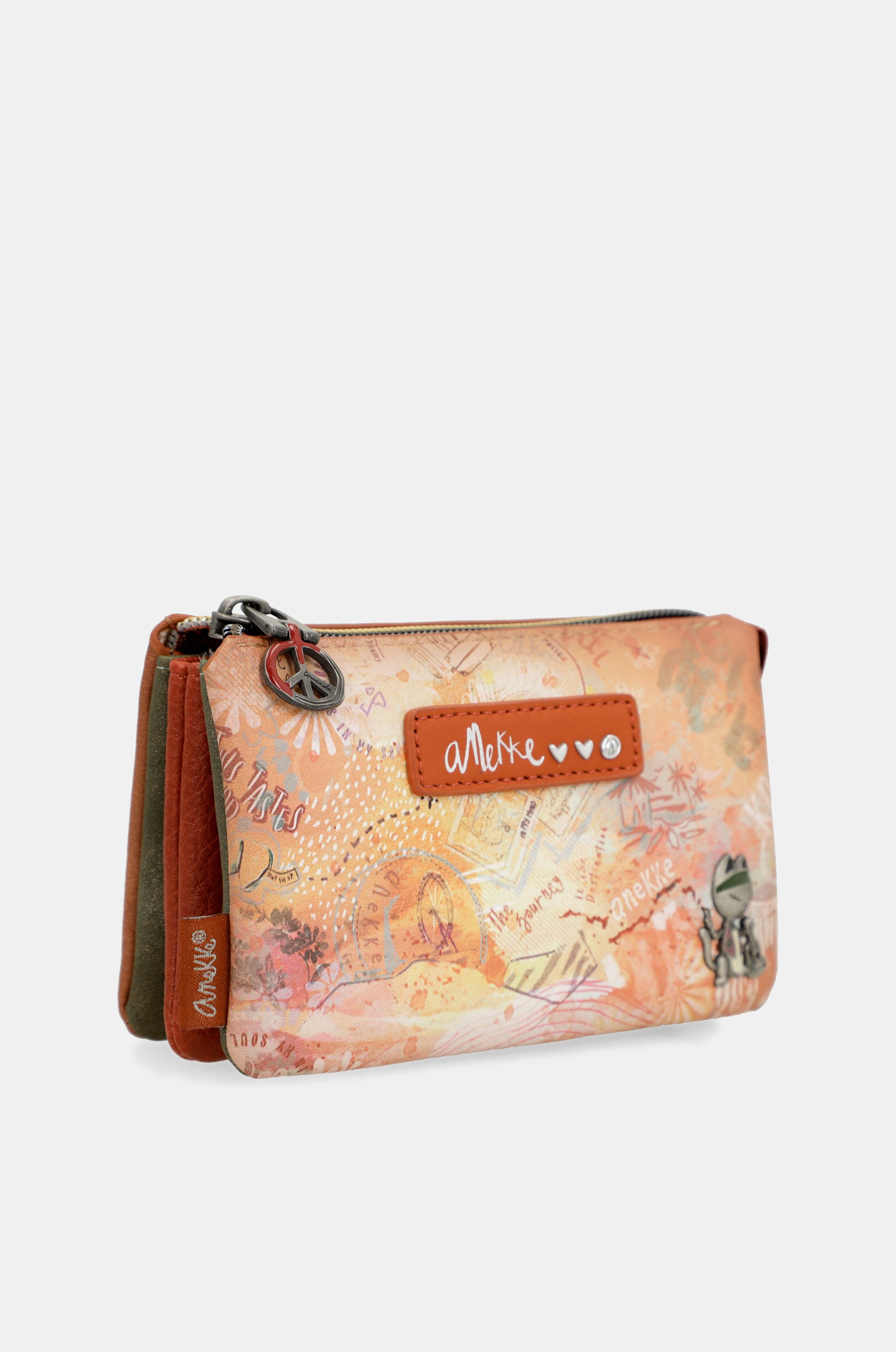 Monedero 3 compartimentos Flowers