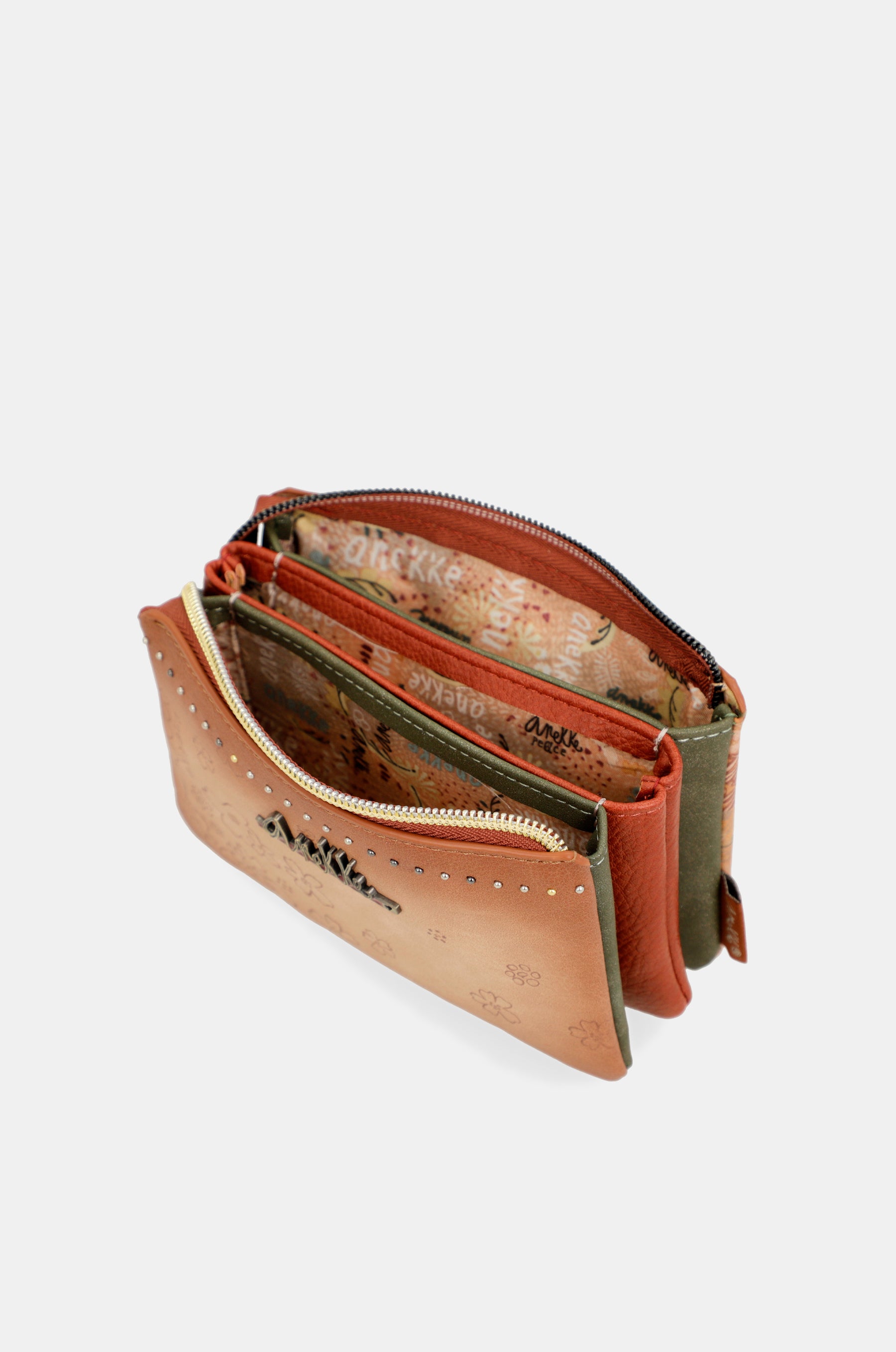 Monedero 3 compartimentos Flowers