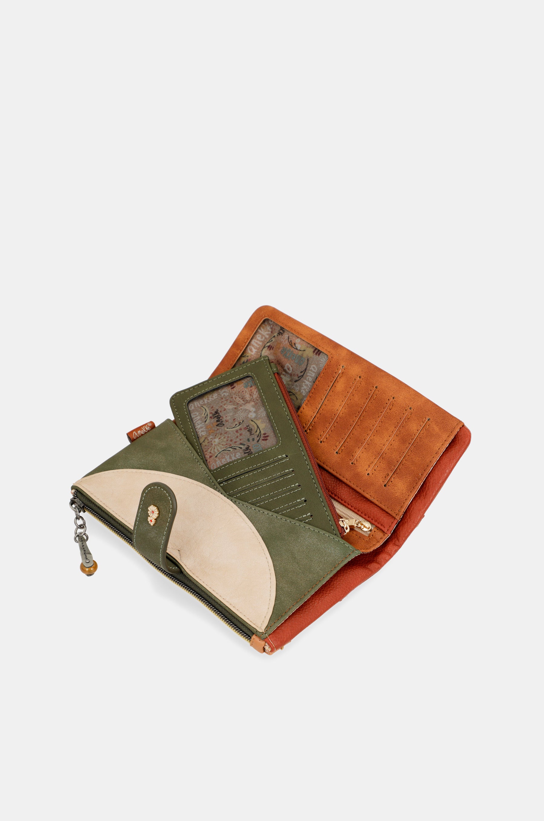 Billetero RFID grande flexible Flowers