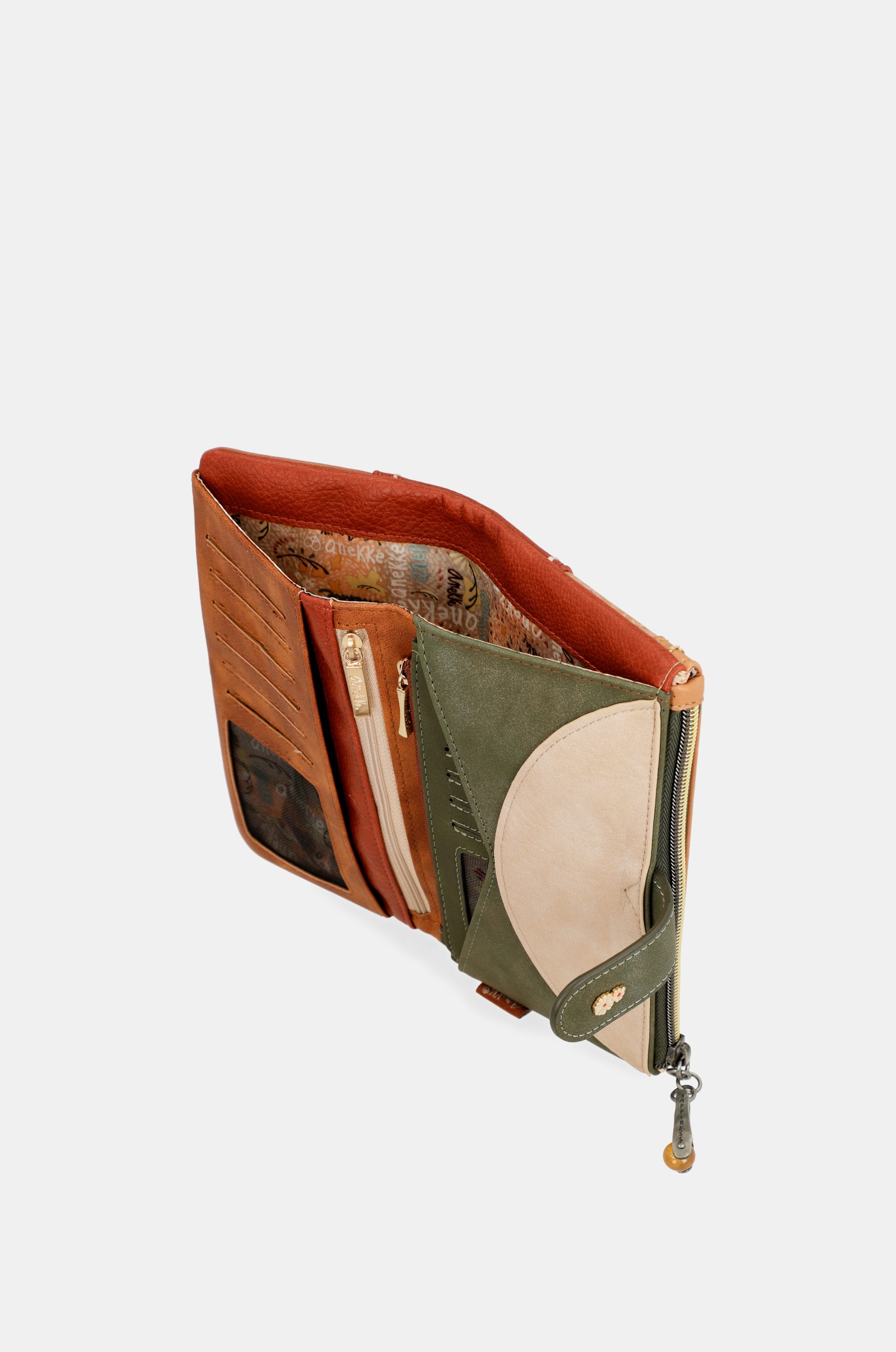 Billetero RFID grande flexible Flowers