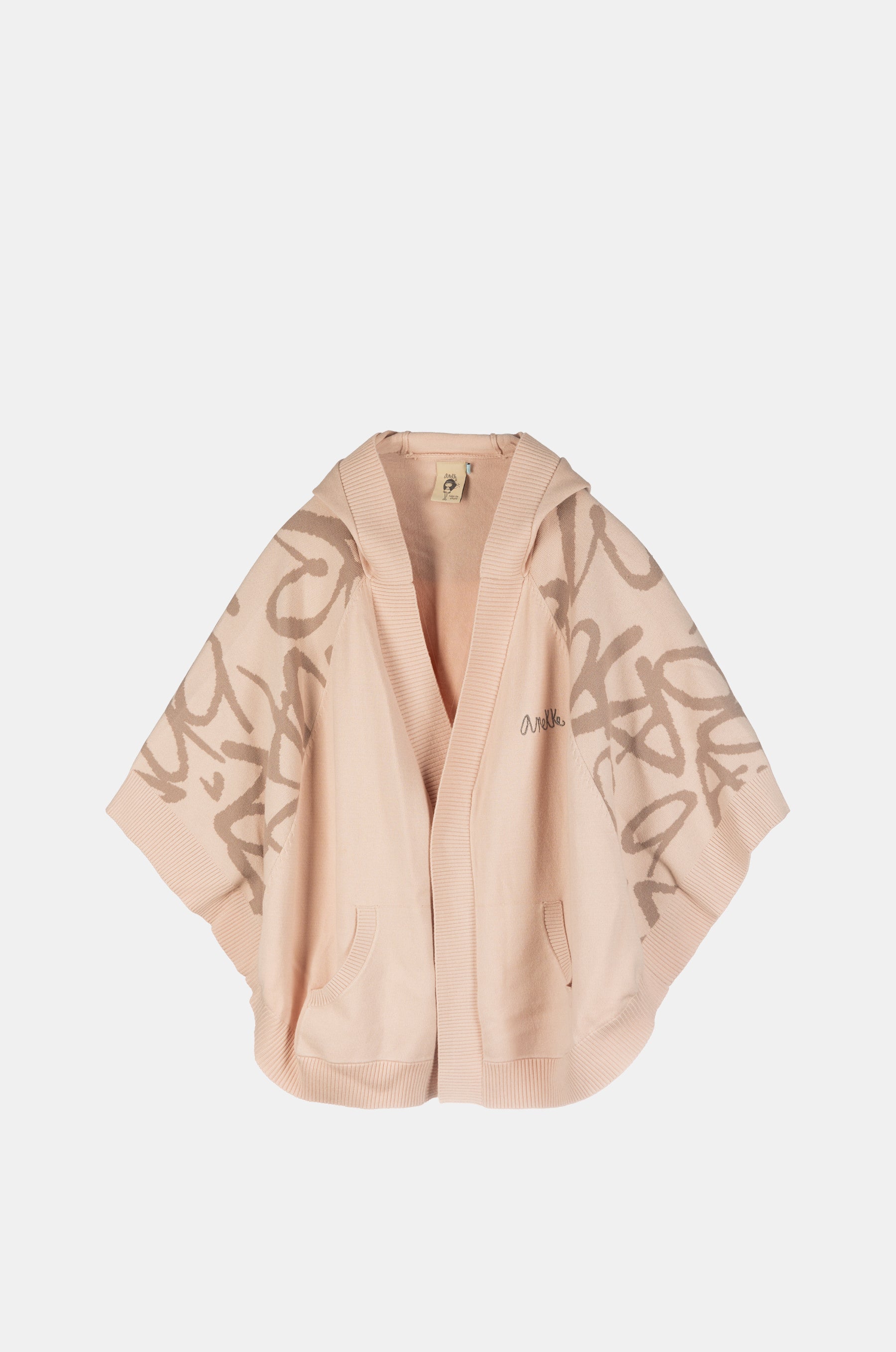 Chaqueta estilo poncho beige