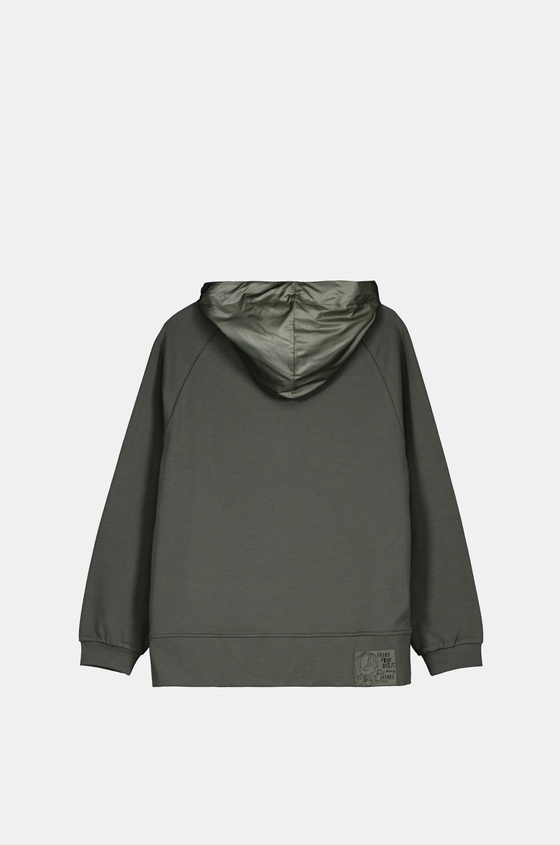 Sudadera verde con capucha