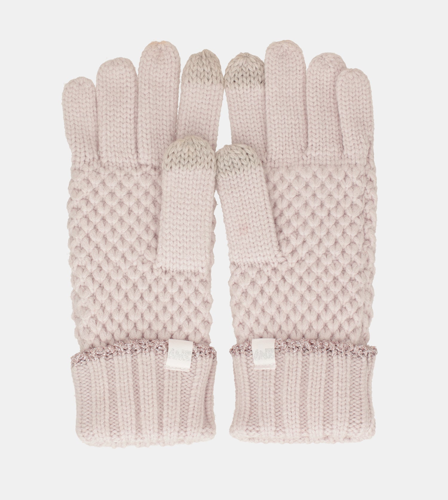 Guantes de punto rosa