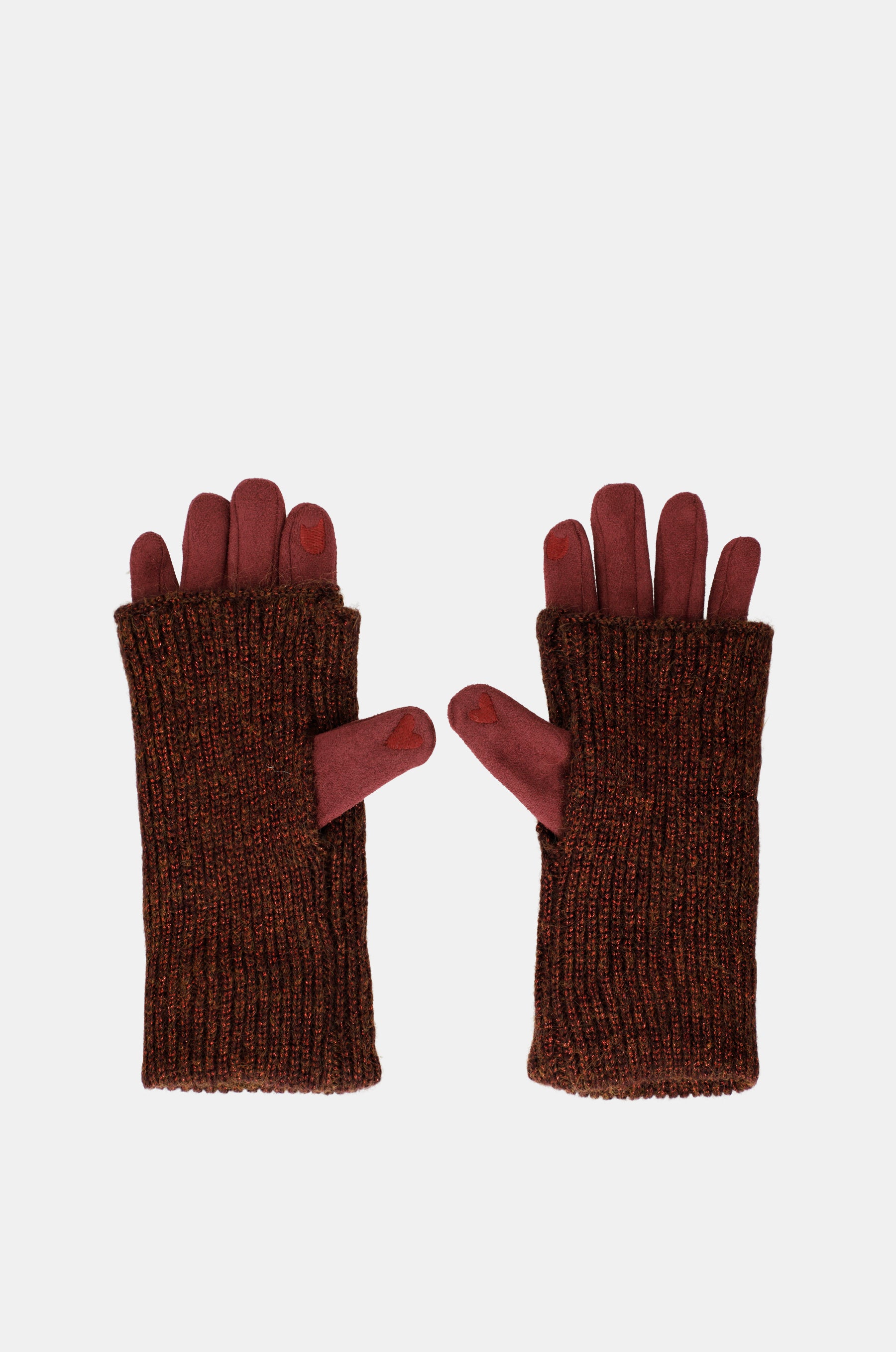 Guantes burdeos extensibles