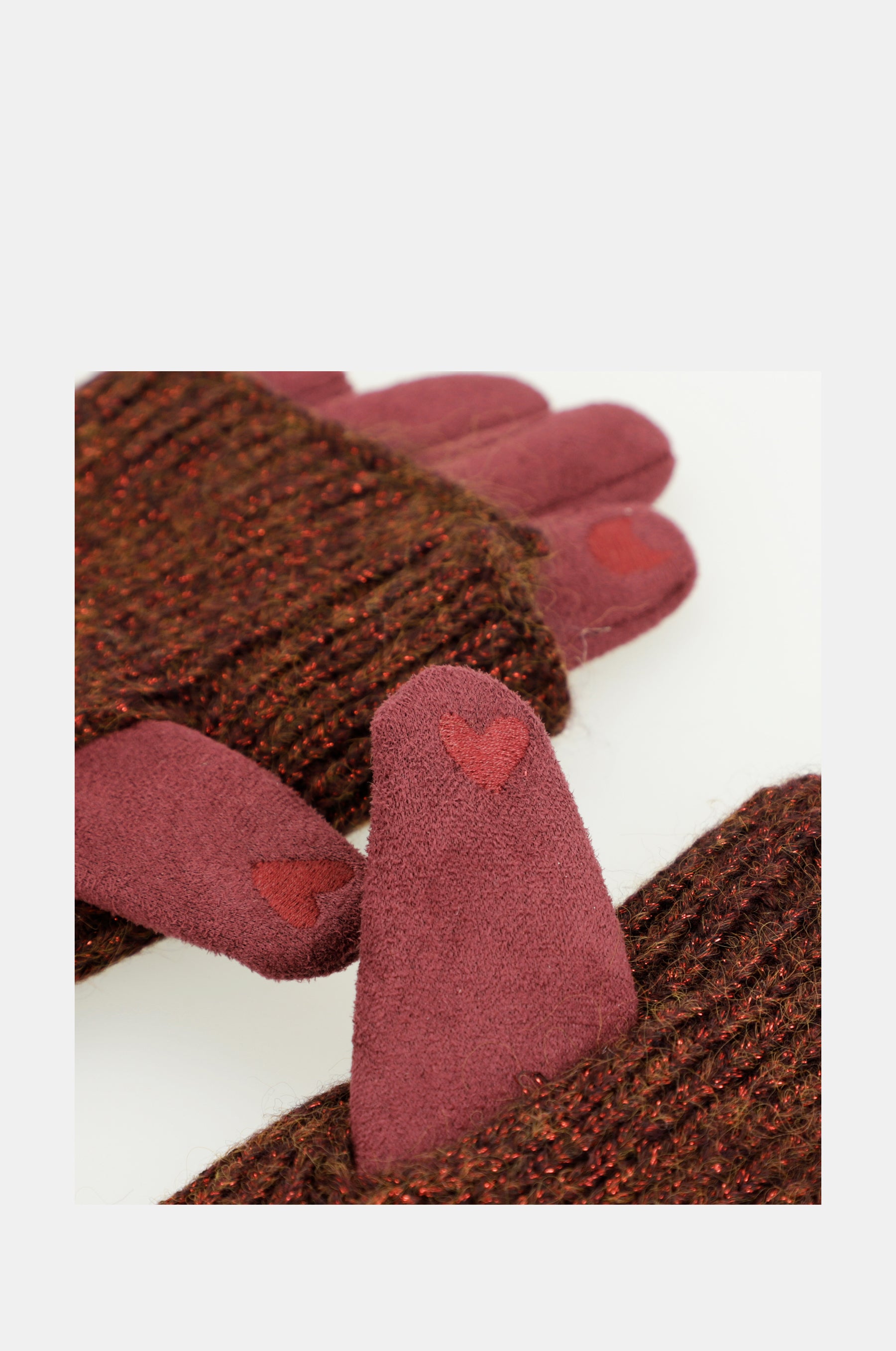 Guantes burdeos extensibles